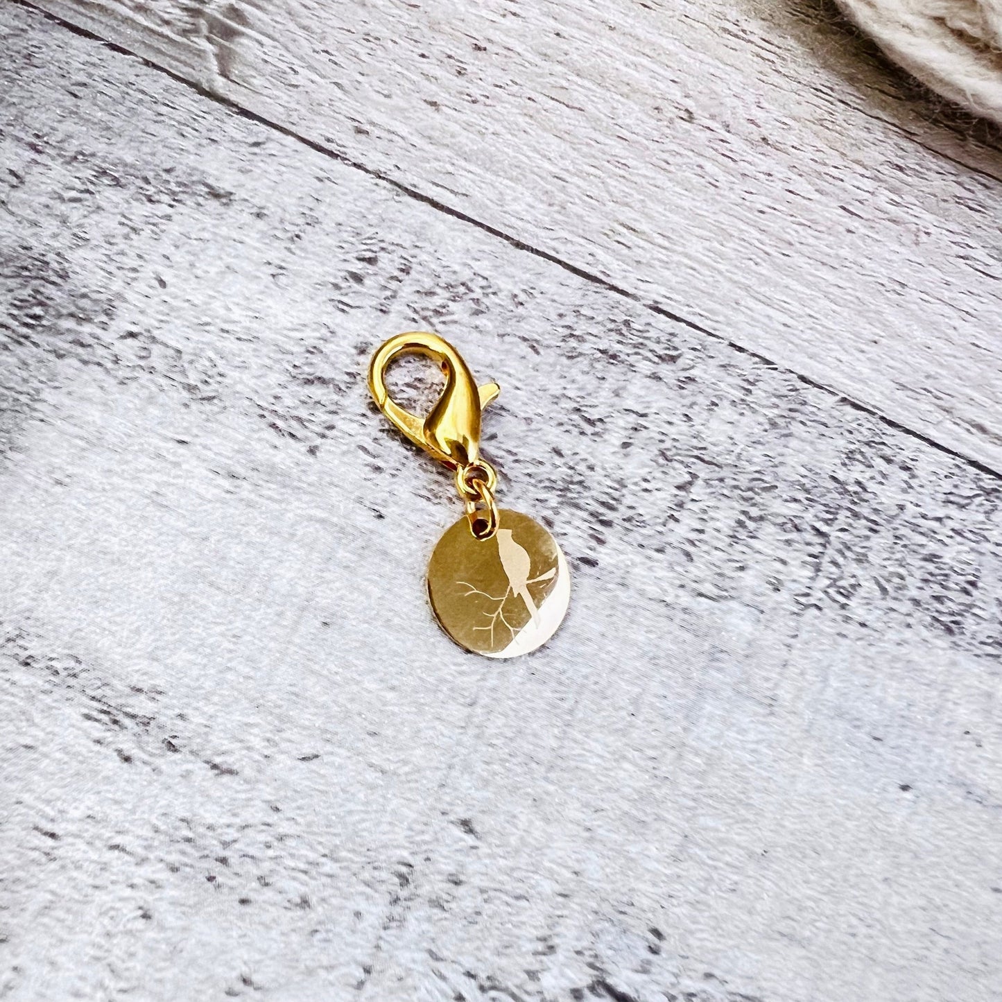 Bird on a Perch Stitch Marker - The Desert Stream Stitch