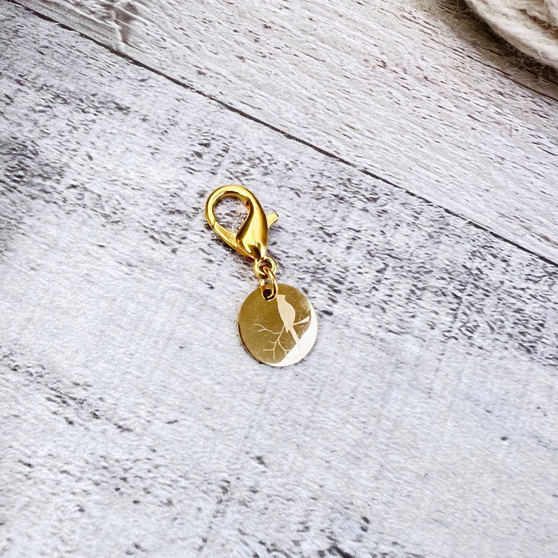 Bird on a Perch Stitch Marker - The Desert Stream Stitch