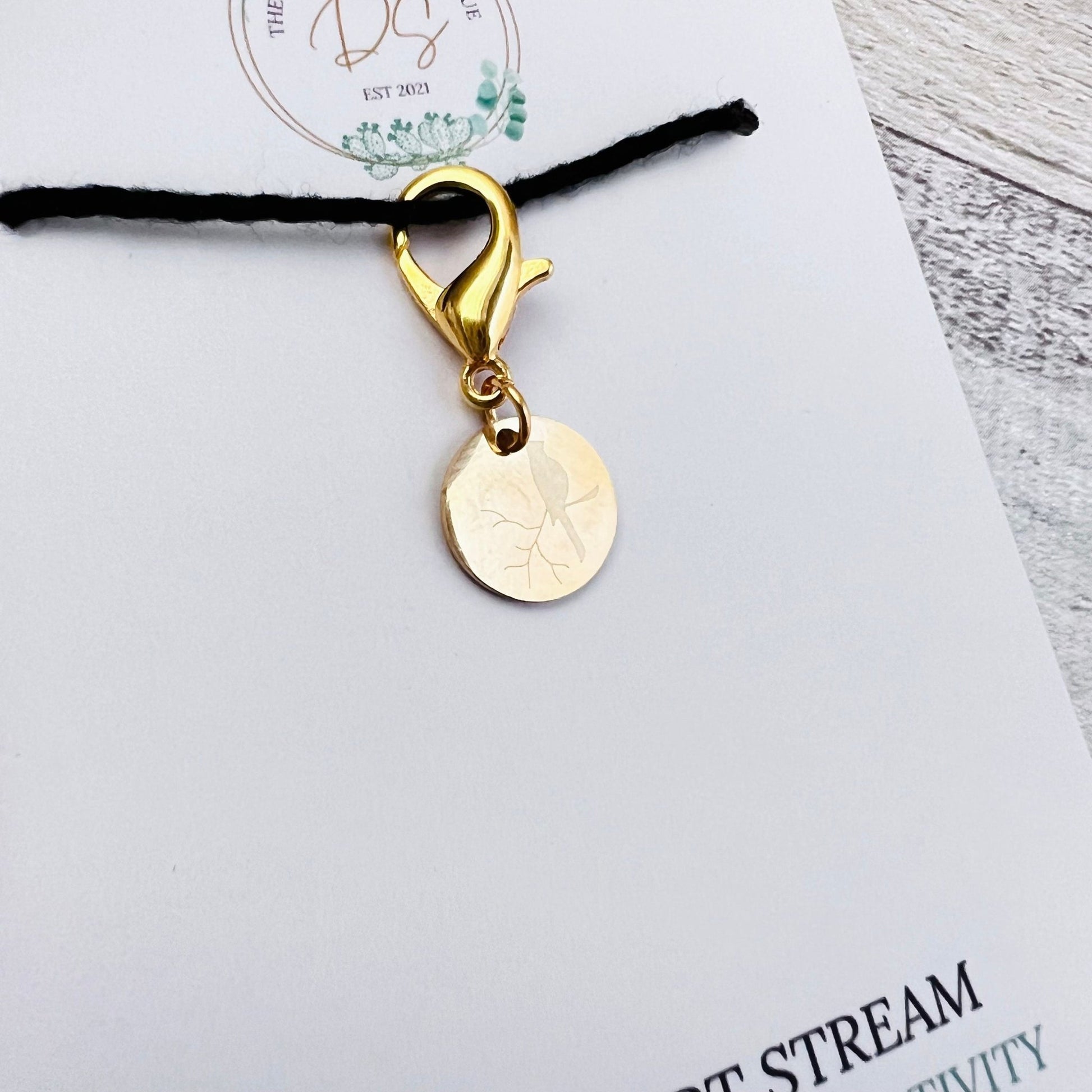Bird on a Perch Stitch Marker - The Desert Stream Stitch