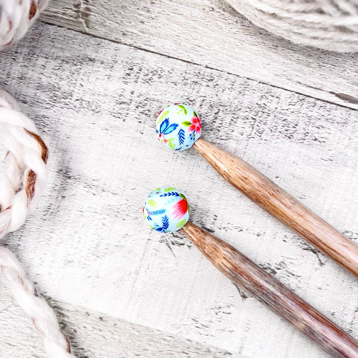 Bird Stitch Stopper Knitting Needle Point Protectors - The Desert Stream Stitch