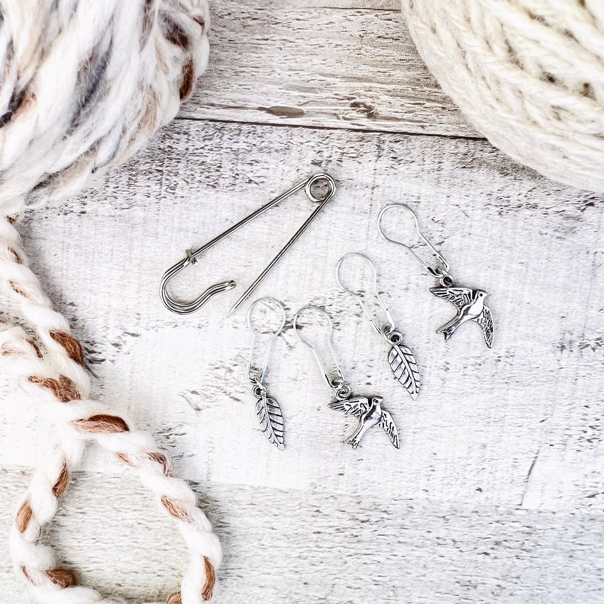 Birds Stitch Markers Set - Knitting and Crochet - The Desert Stream Stitch
