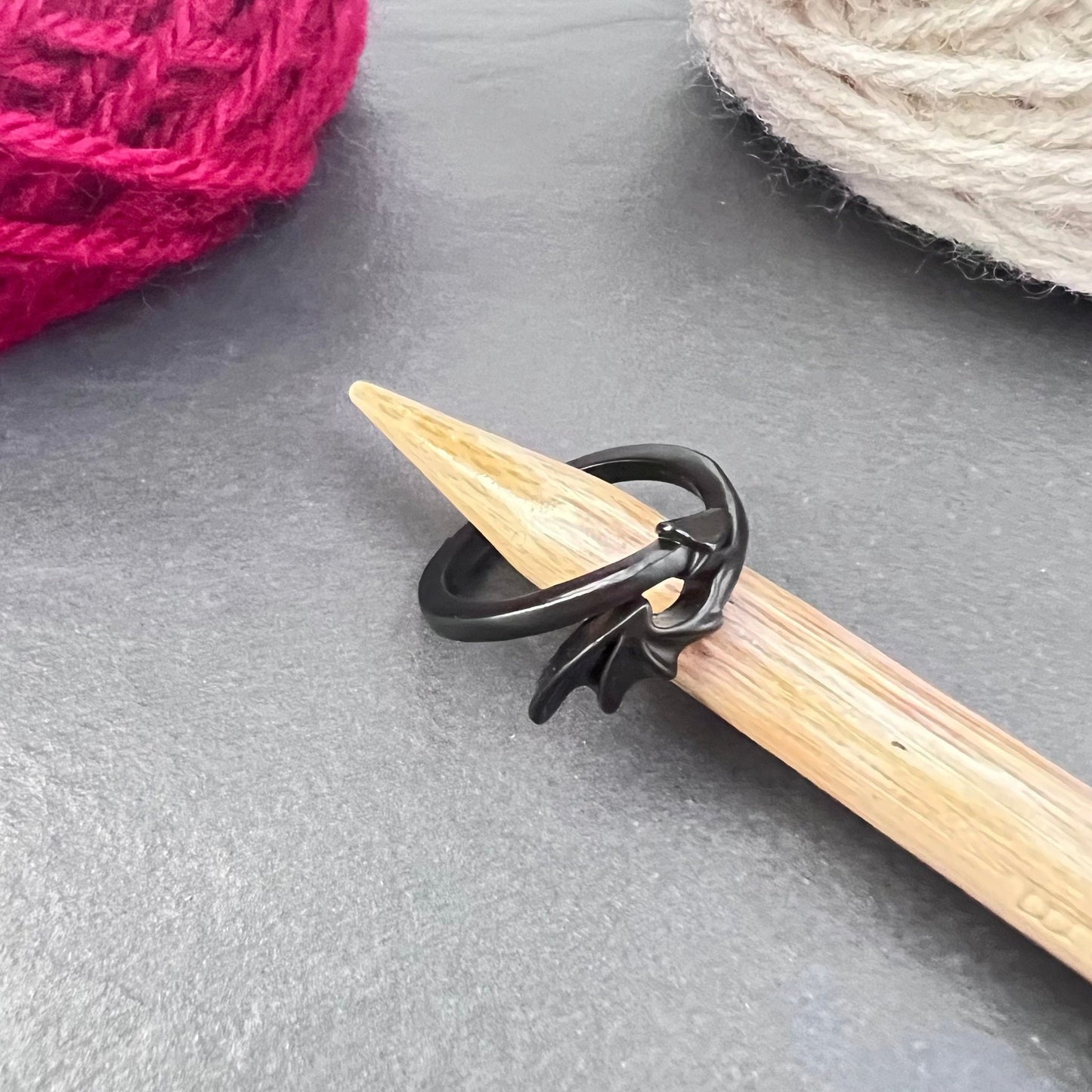Black Dragon Adjustable Tension Ring - The Desert Stream Stitch