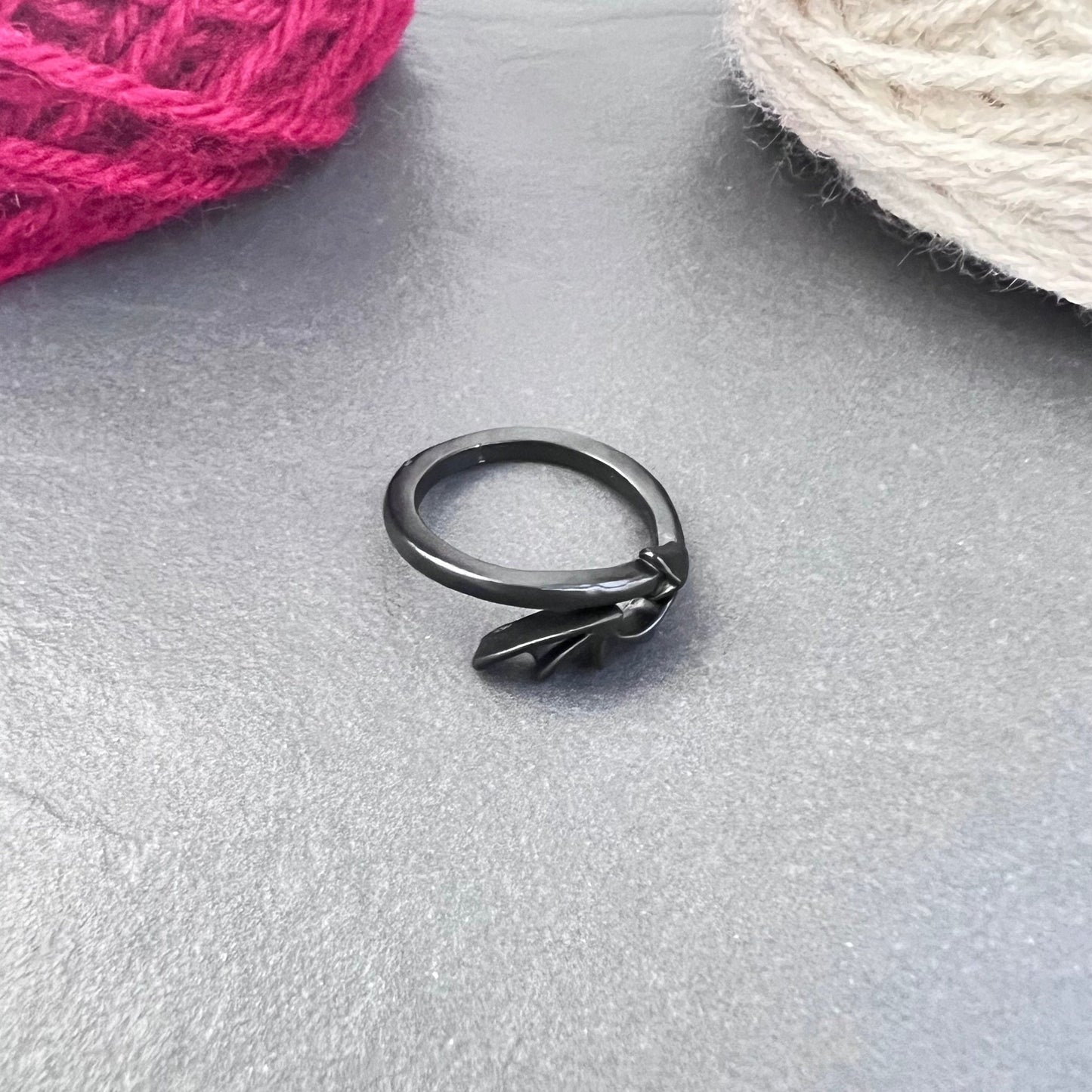 Black Dragon Adjustable Tension Ring - The Desert Stream Stitch