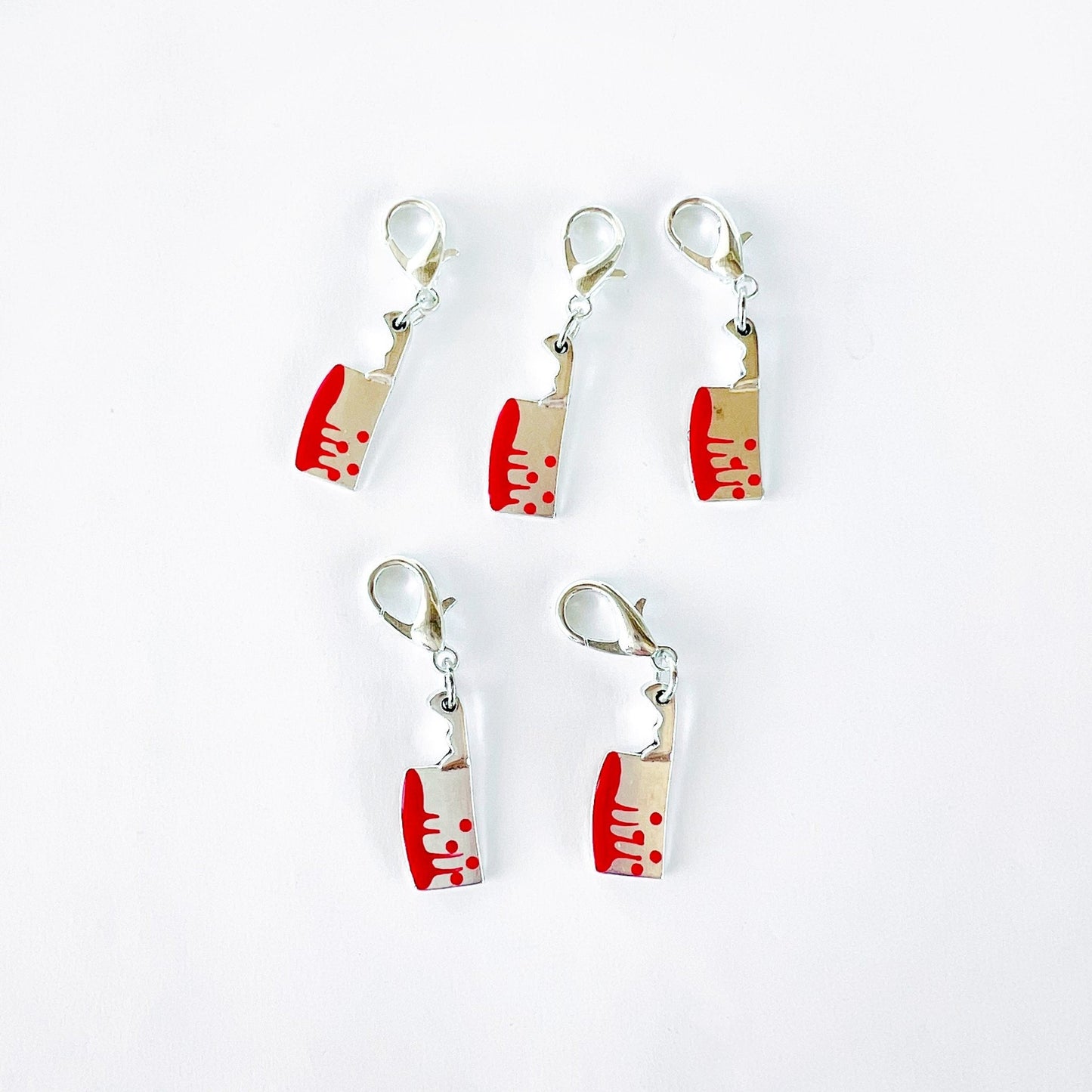 Bloody Knife Stitch Markers Set - Knitting and Crochet - The Desert Stream Stitch