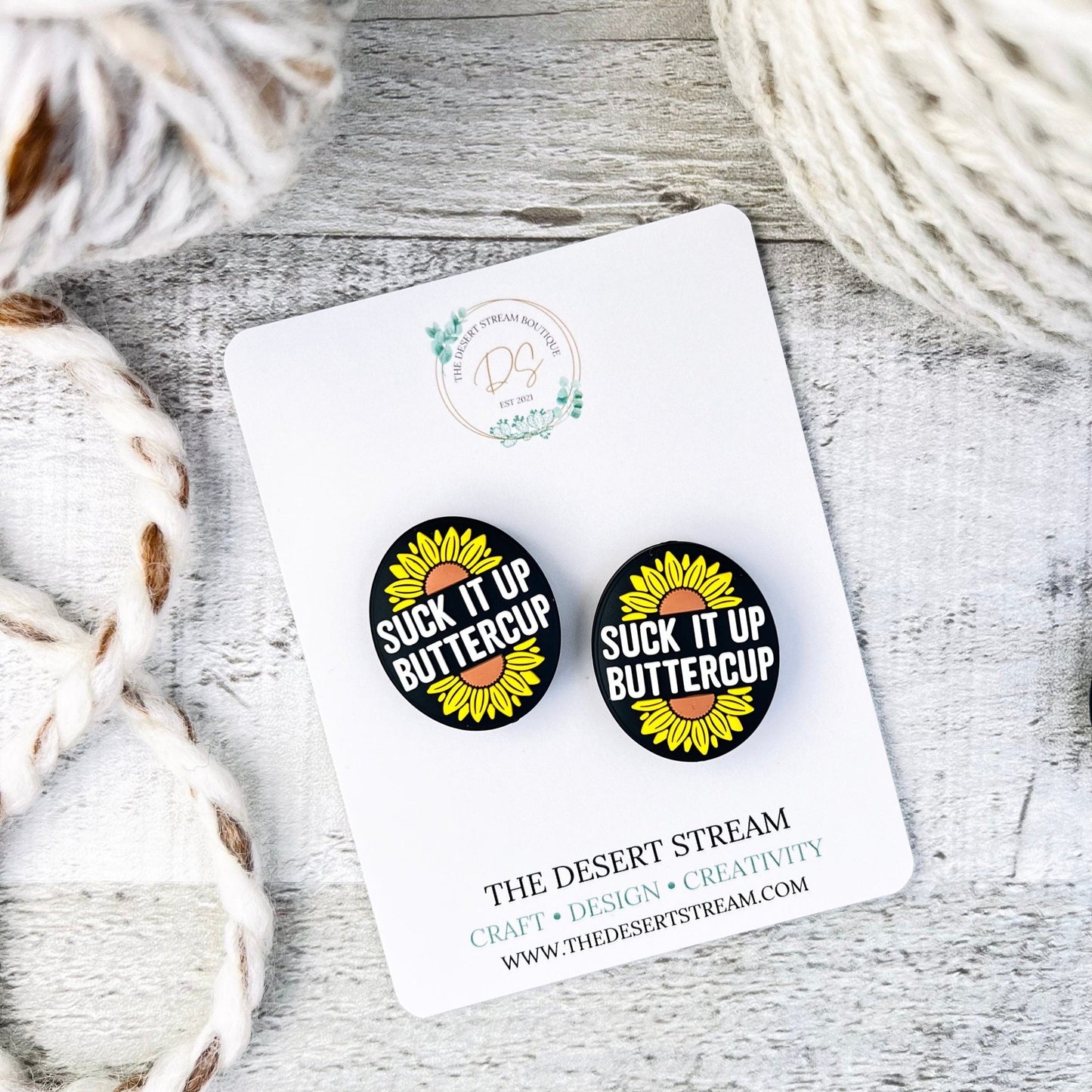 Buttercup Stitch Stoppers Knitting Needle Point Protectors - The Desert Stream Stitch