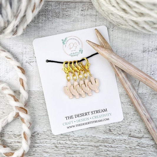 Cactus Stitch Markers Set - Knitting and Crochet - The Desert Stream Stitch