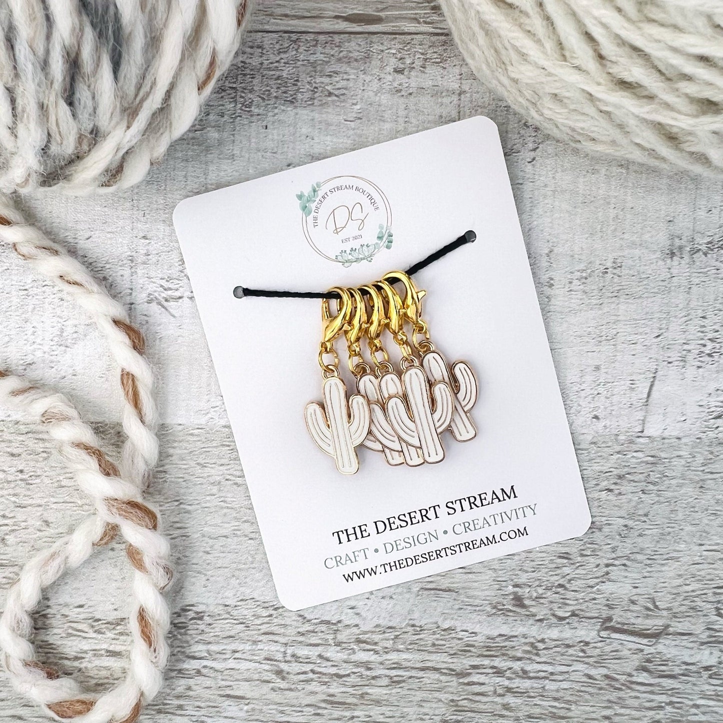Cactus Stitch Markers Set - Knitting and Crochet - The Desert Stream Stitch