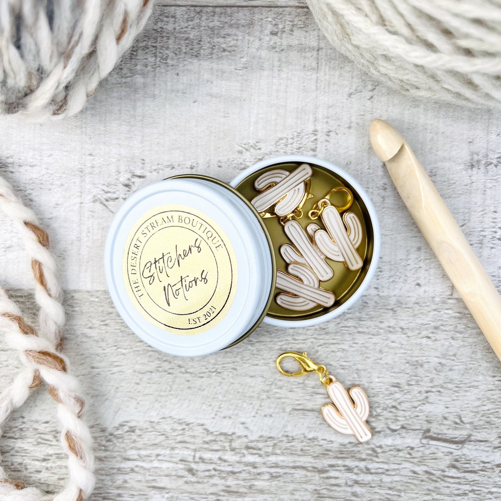 Cactus Stitch Markers Set - Knitting and Crochet - The Desert Stream Stitch