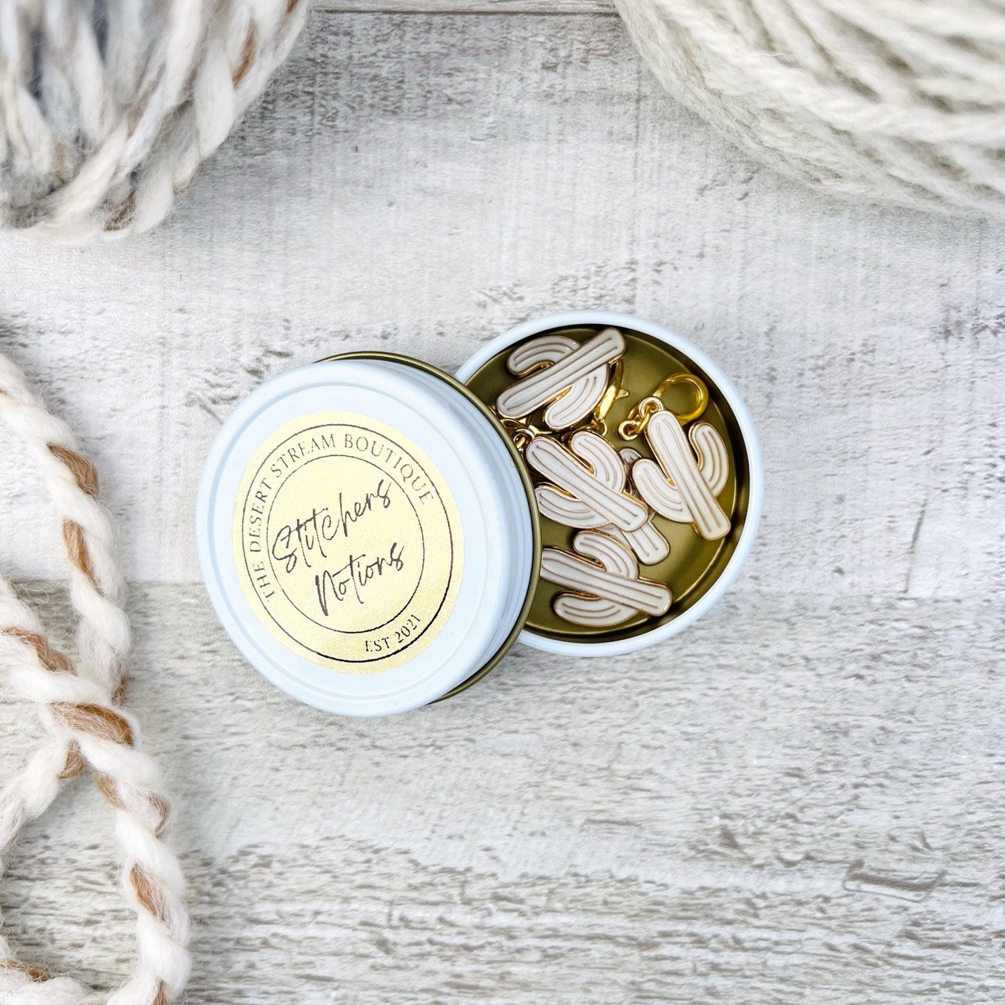 Cactus Stitch Markers Set - Knitting and Crochet - The Desert Stream Stitch