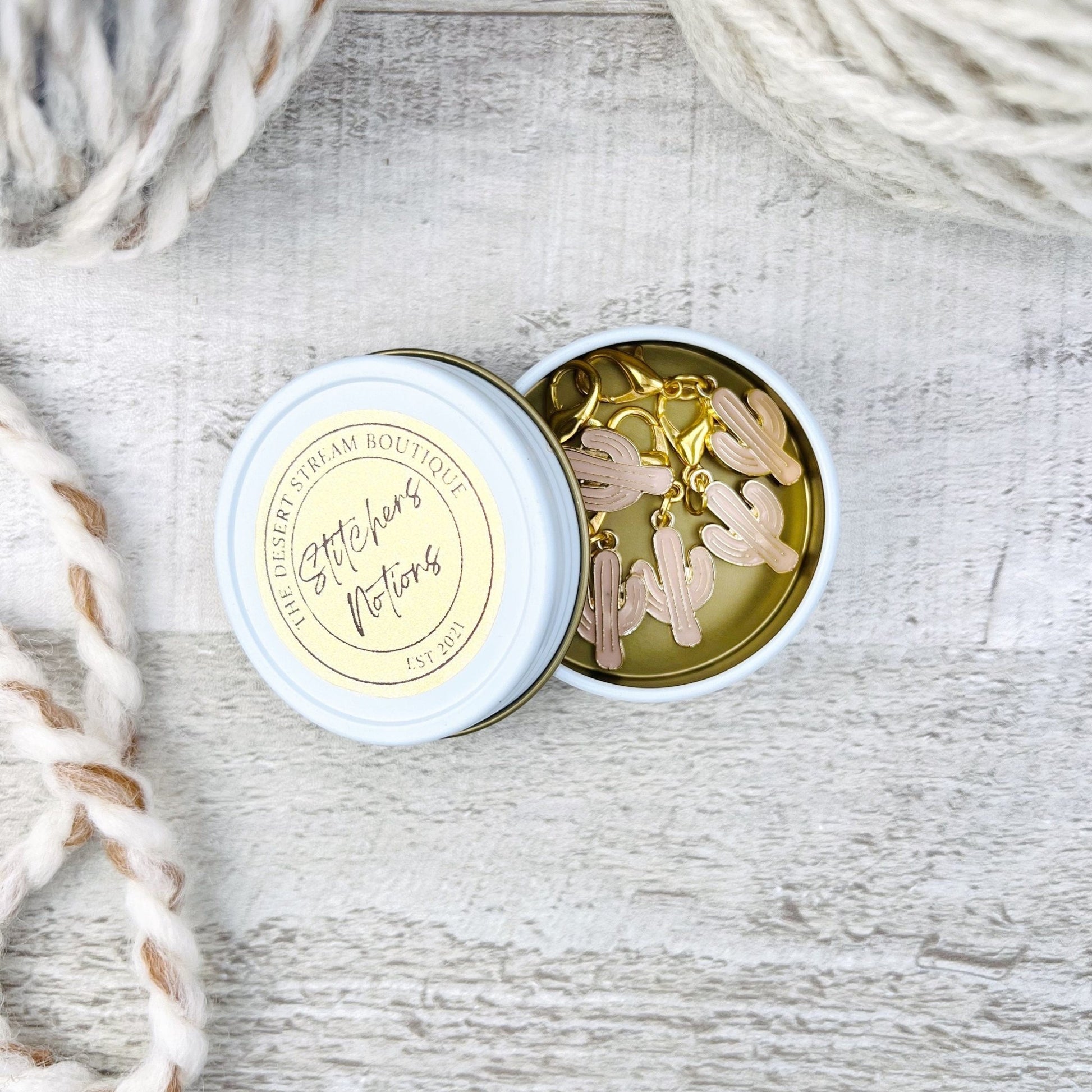 Cactus Stitch Markers Set - Knitting and Crochet - The Desert Stream Stitch