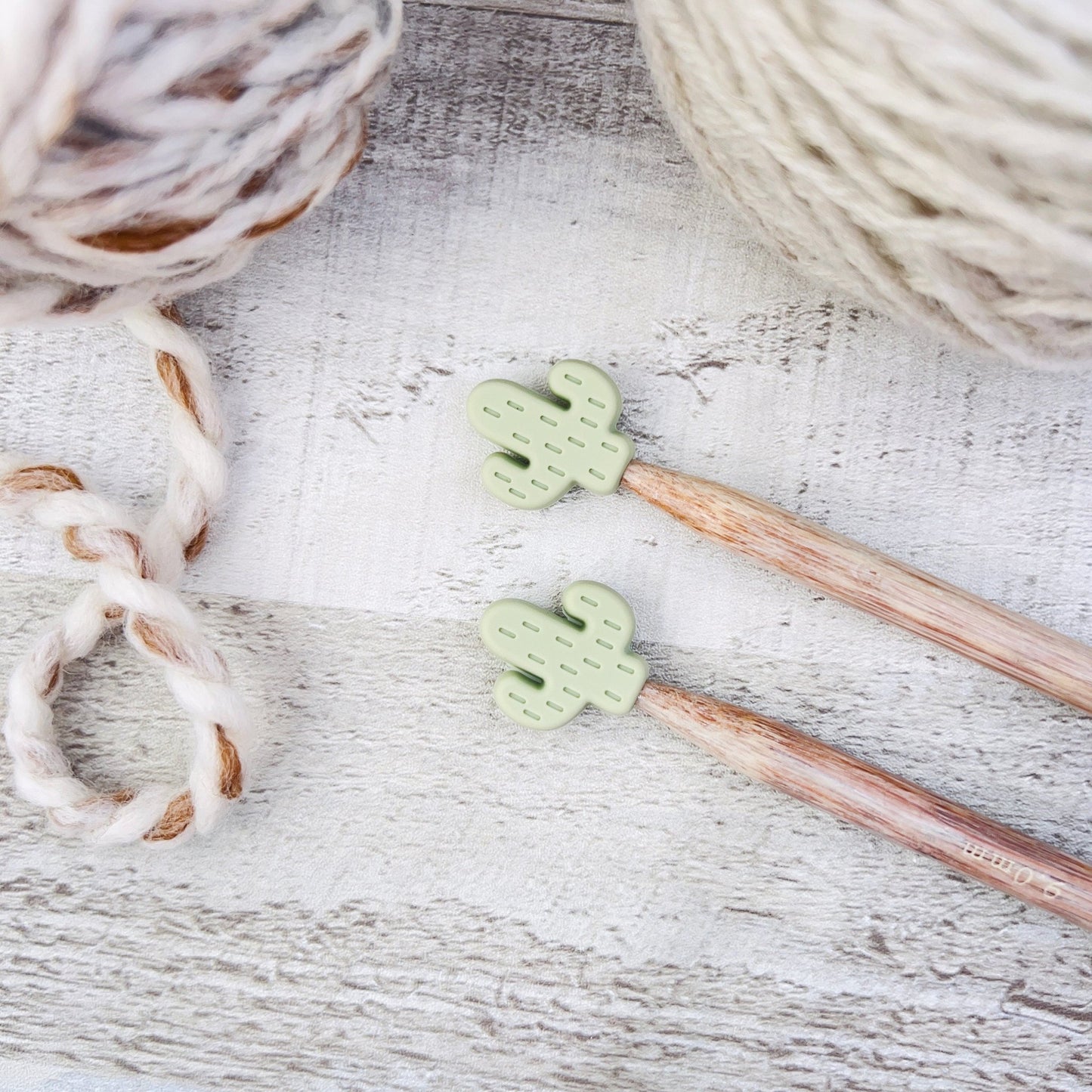 Cactus Stitch Stoppers Knitting Needle Point Protectors - The Desert Stream Stitch