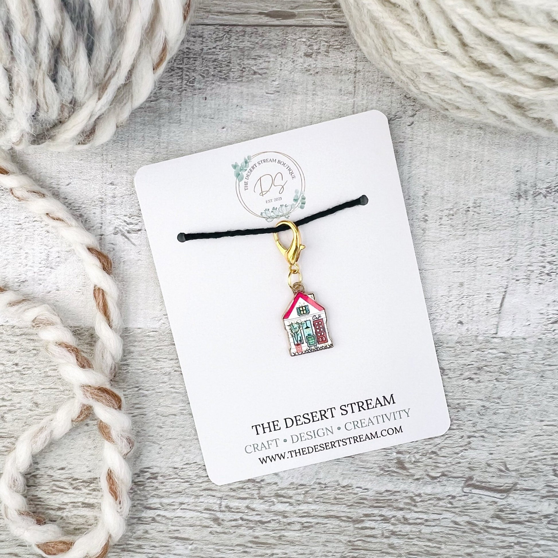 Cafe Stitch Marker - Knitting and Crochet - The Desert Stream Stitch