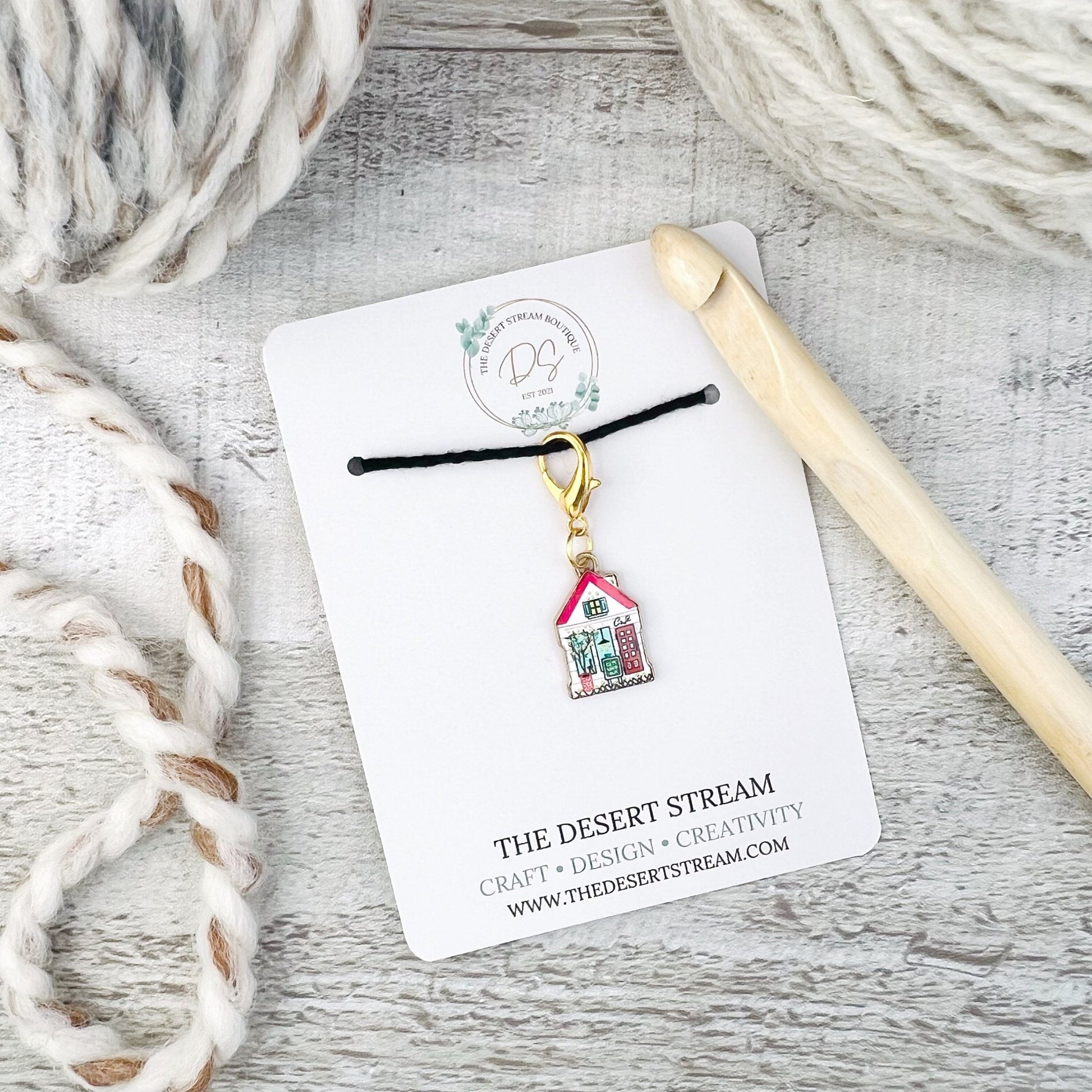 Cafe Stitch Marker - Knitting and Crochet - The Desert Stream Stitch
