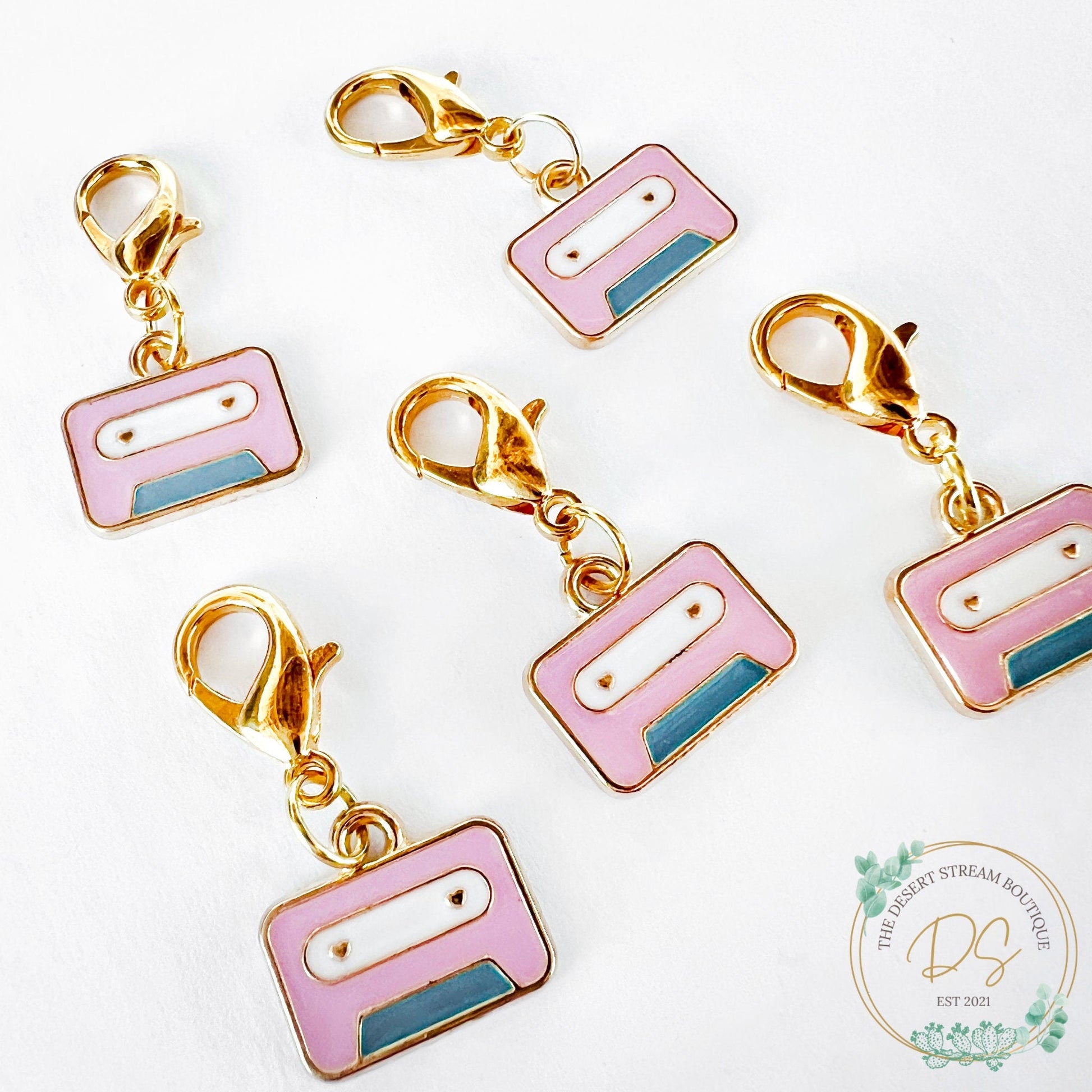 Cassette Tape 90's Stitch Markers Set - Knitting and Crochet - The Desert Stream Stitch