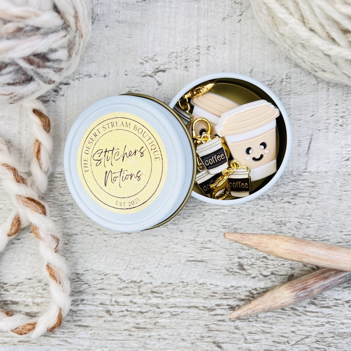 Coffee Stitchers Notions Knitting Set - The Desert Stream Stitch