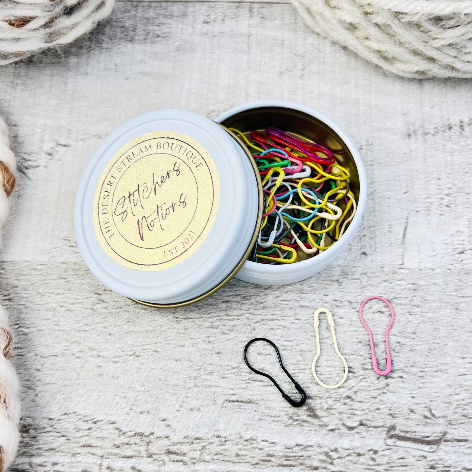 Colored Bulb Stitch Markers Set - Knitting and Crochet - The Desert Stream Stitch