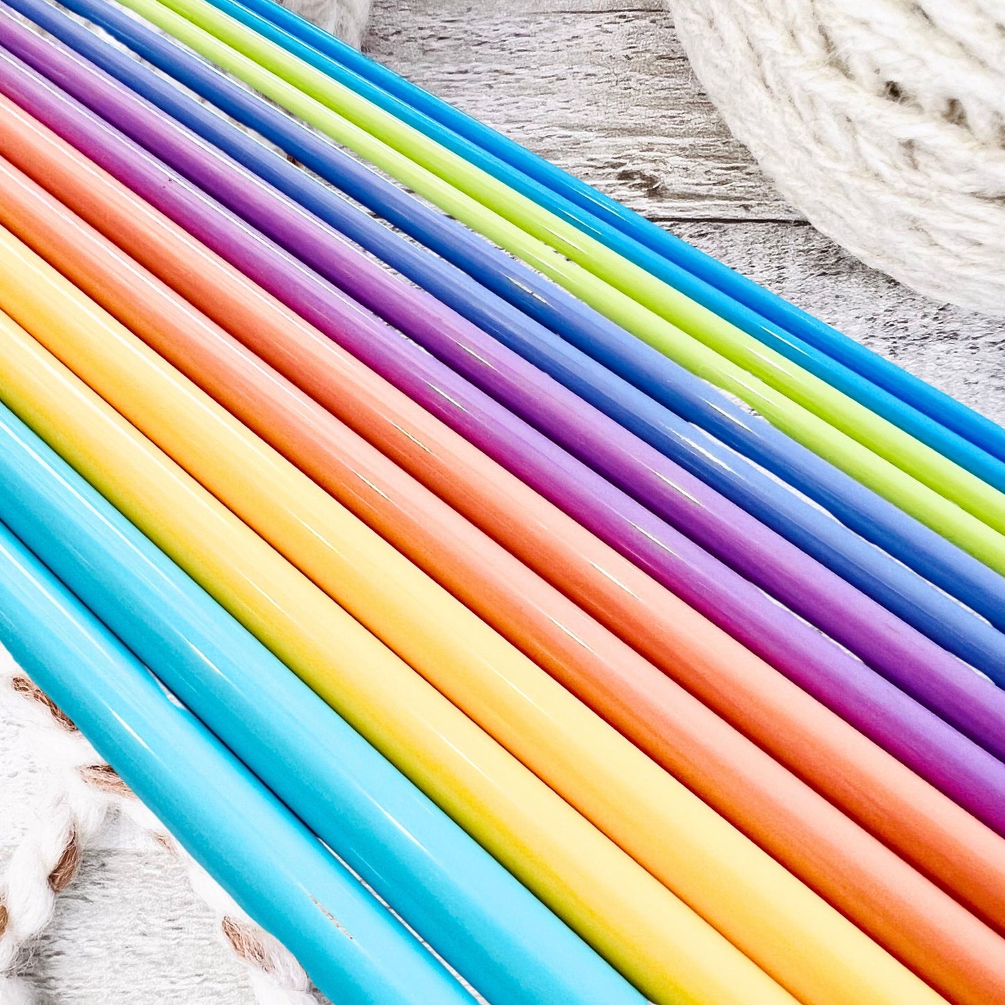 Colorful Double Point Plastic Knitting Needles - Set of 2 - The Desert Stream Stitch