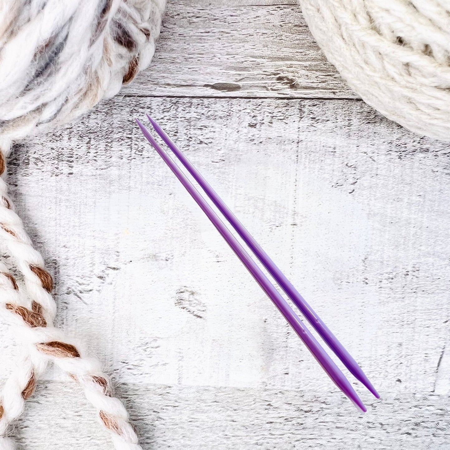 Colorful Double Point Plastic Knitting Needles - Set of 2 - The Desert Stream Stitch