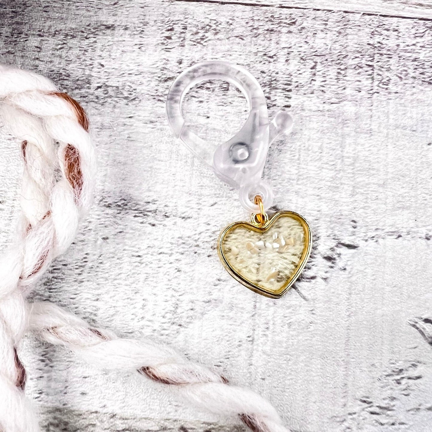 Confetti Heart Jumbo Stitch Marker - The Desert Stream Stitch