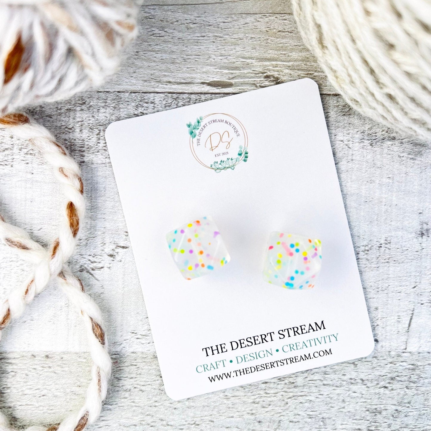 Confetti Stitch Stoppers Knitting Needle Point Protectors - The Desert Stream Stitch