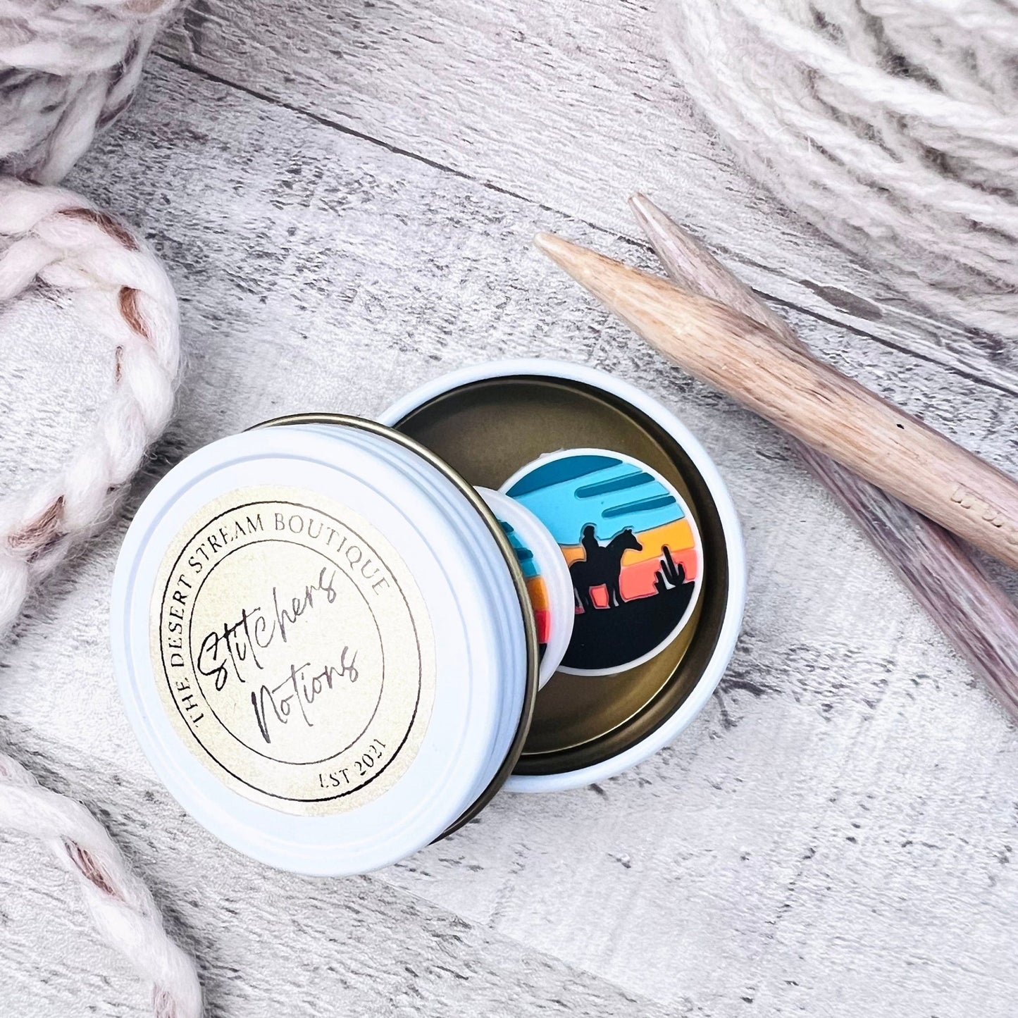 Cowboy Sunset Stitch Stoppers - The Desert Stream Stitch