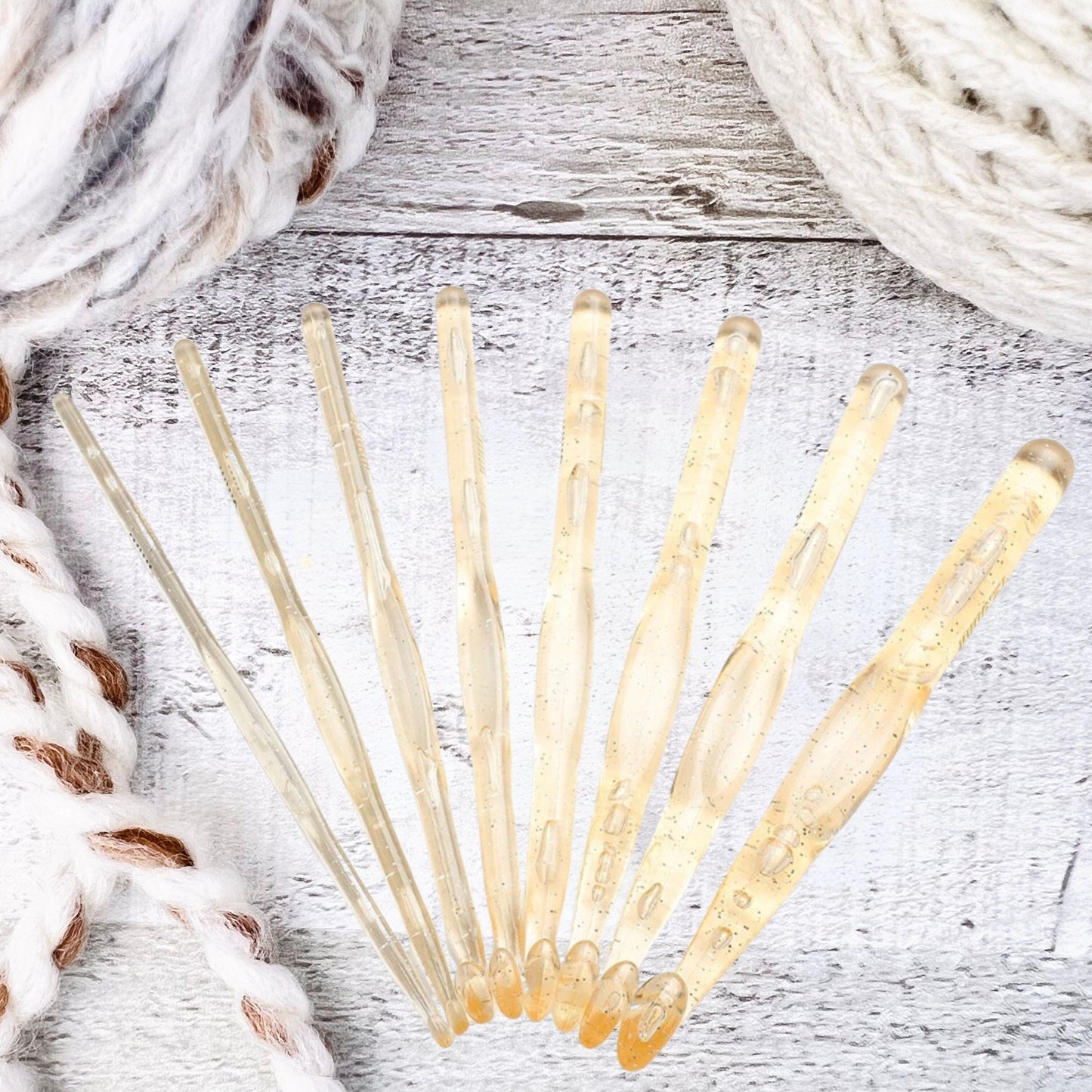 Crochet Hook Set - Gold Acrylic - The Desert Stream Stitch