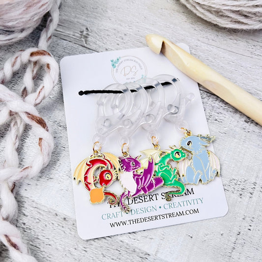 Dragon Jumbo Stitch Markers - The Desert Stream Stitch