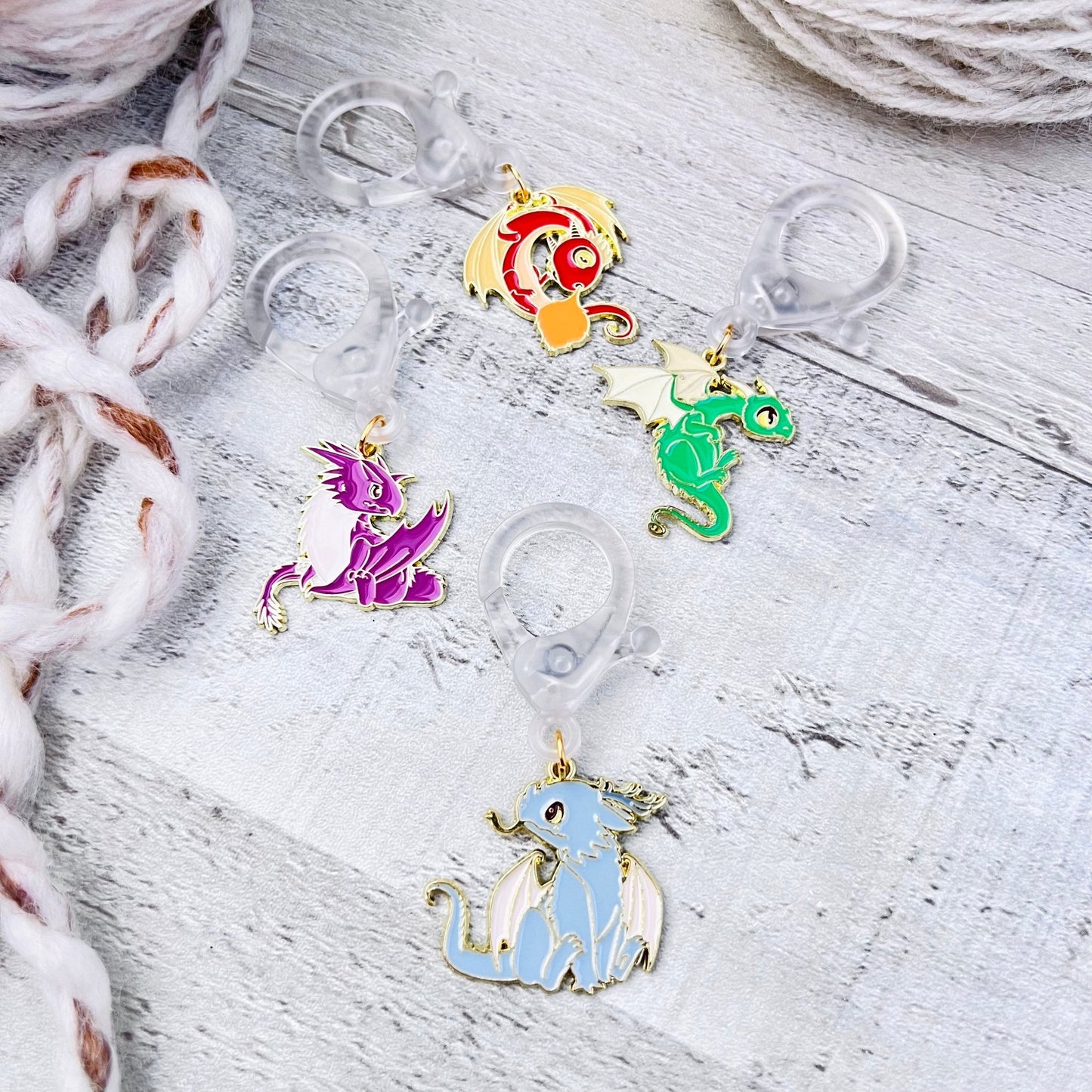 Dragon Jumbo Stitch Markers - The Desert Stream Stitch