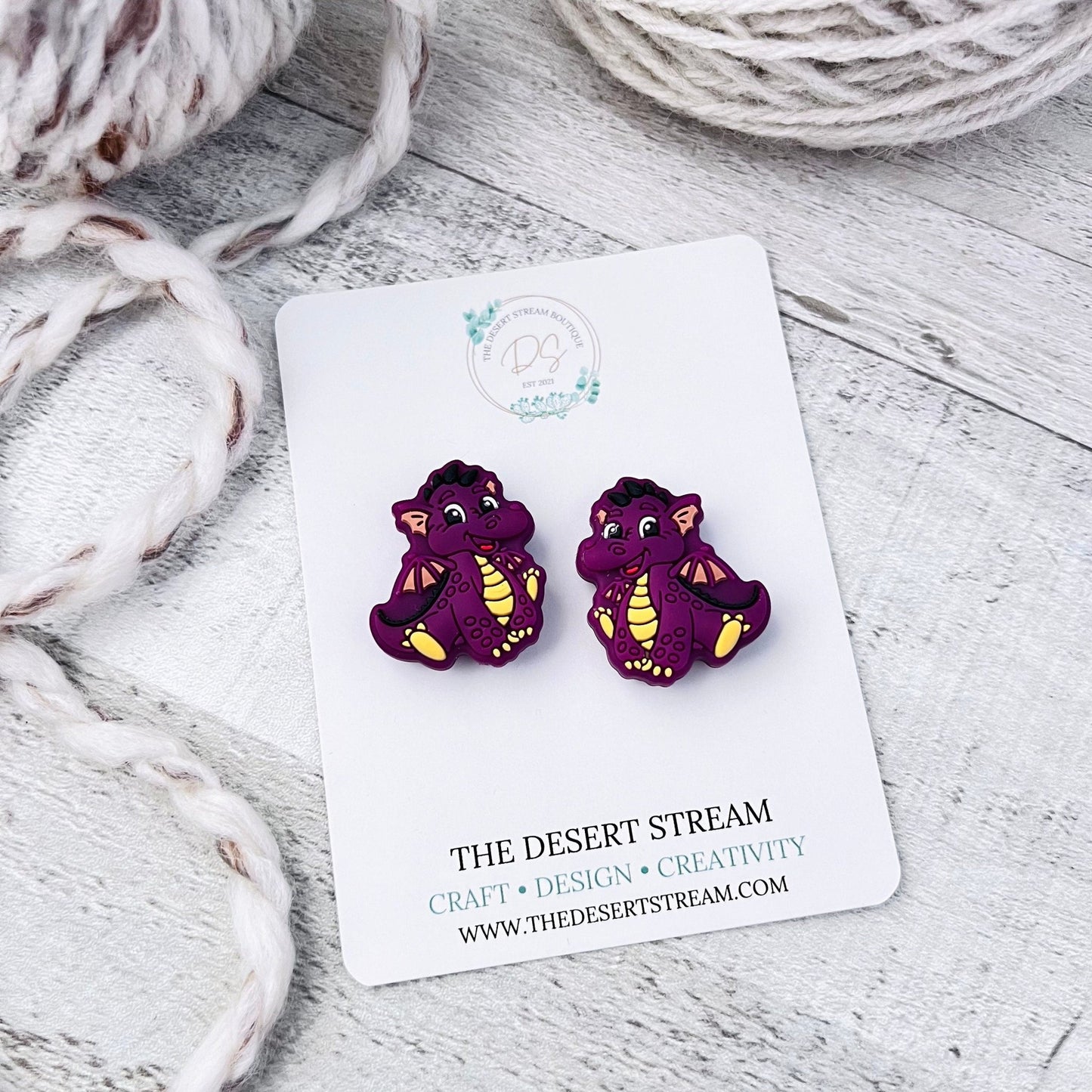 Dragon Stitch Stoppers Knitting Needle Point Protectors - The Desert Stream Stitch