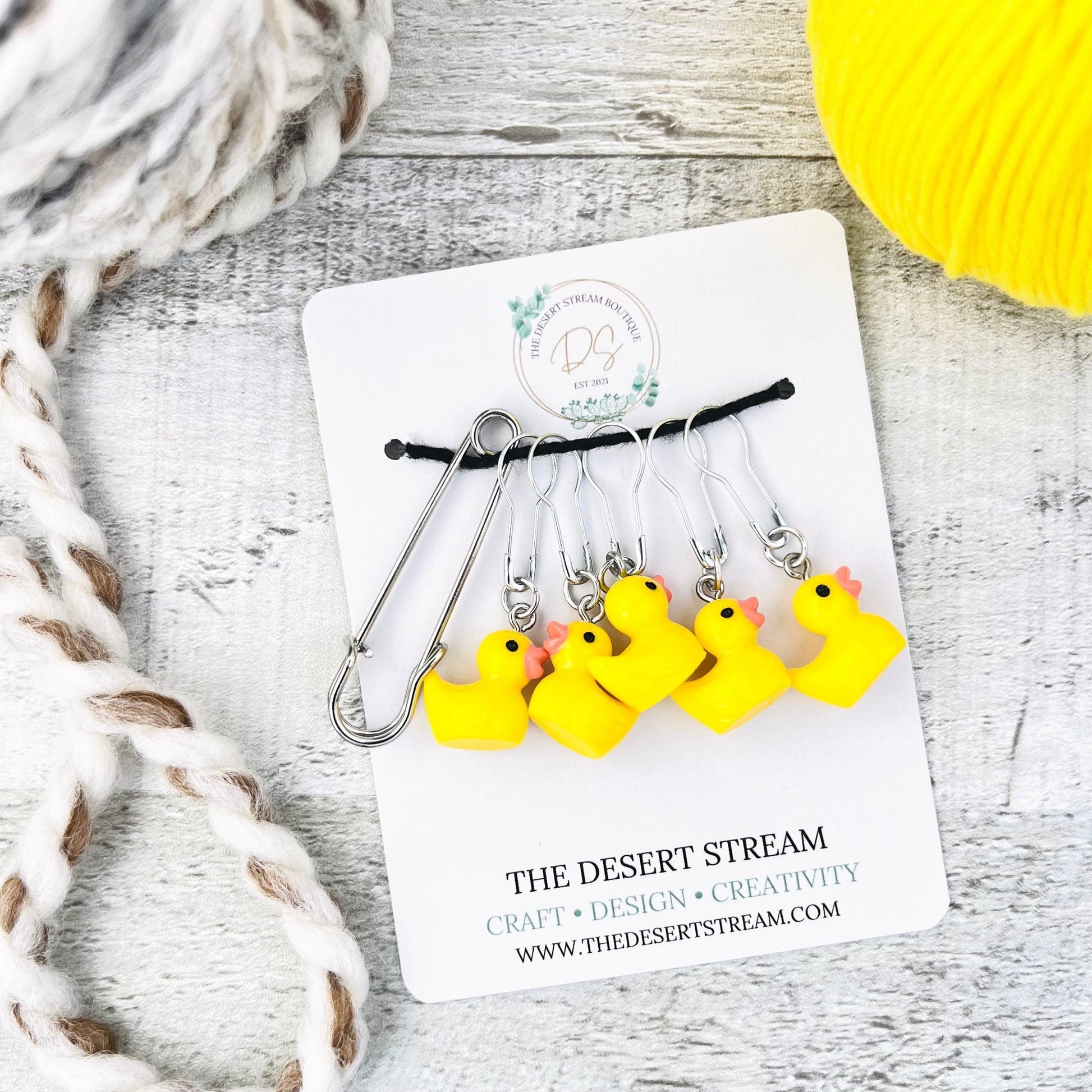 Duck Stitch Markers Set - Knitting and Crochet - The Desert Stream Stitch