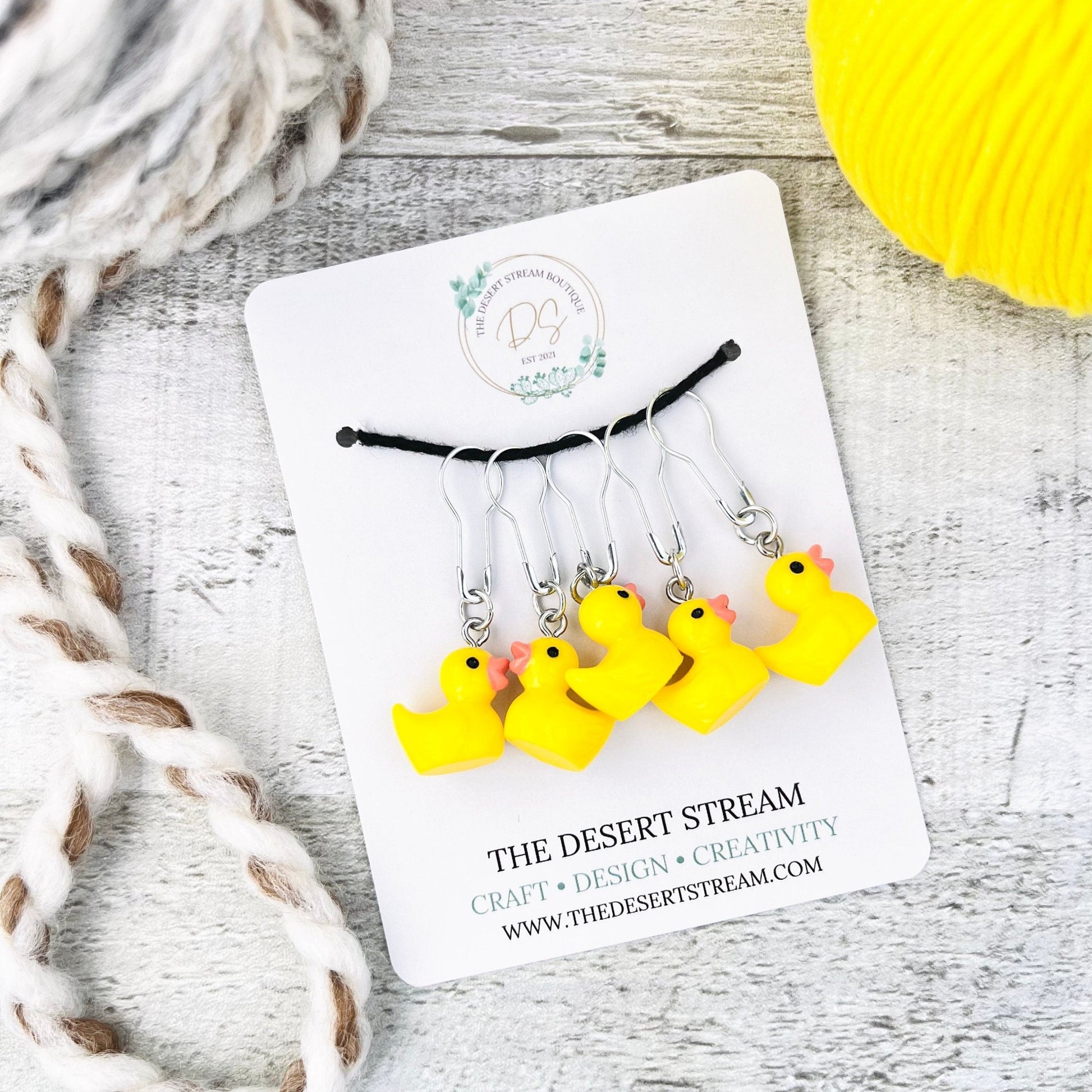 Duck Stitch Markers Set - Knitting and Crochet - The Desert Stream Stitch