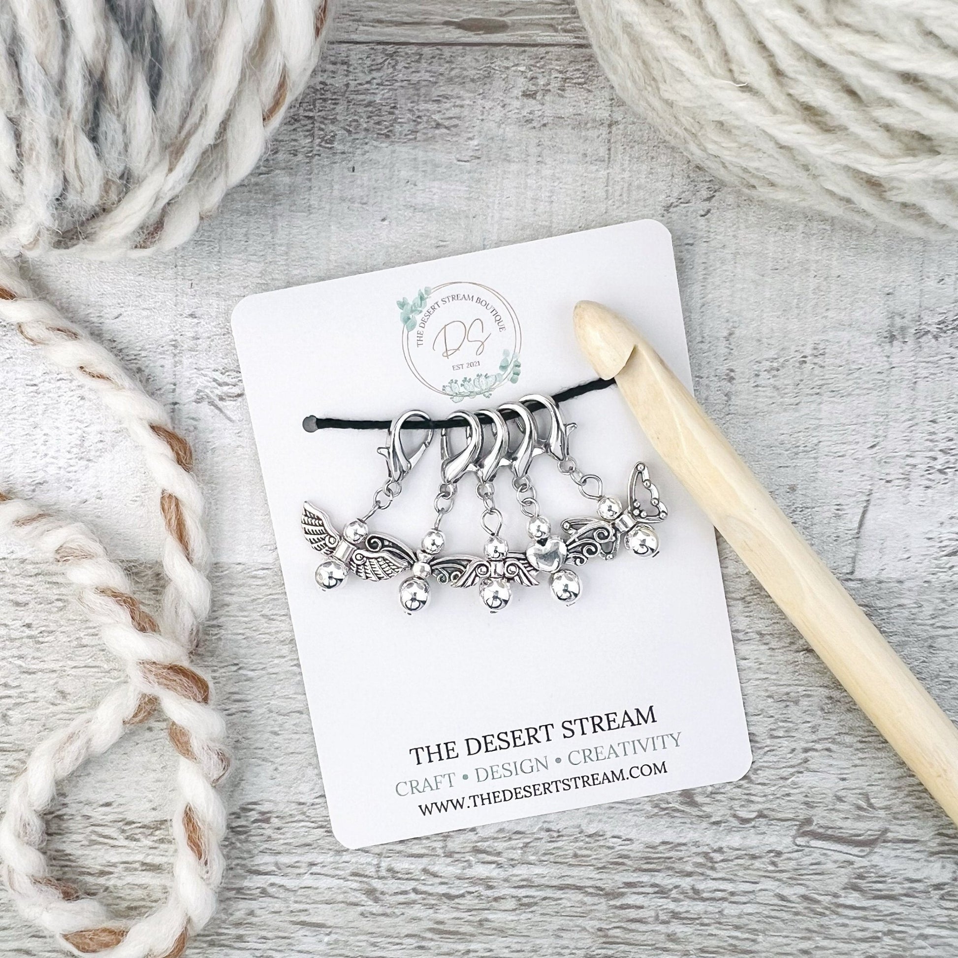 Fairy Stitch Markers Set - Knitting and Crochet - The Desert Stream Stitch