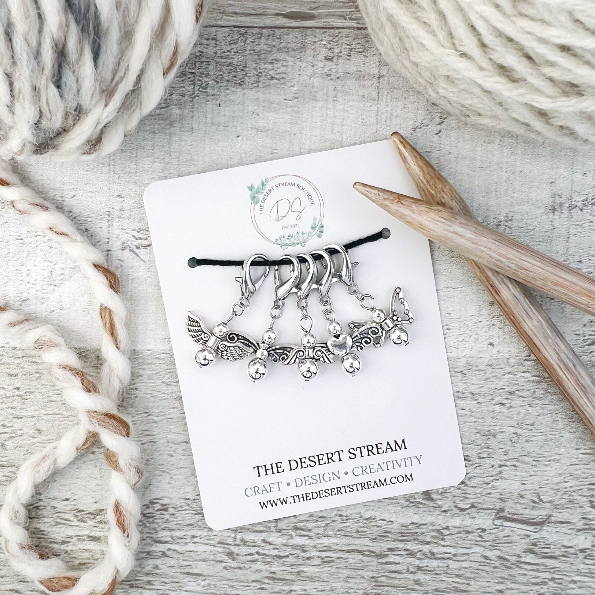 Fairy Stitch Markers Set - Knitting and Crochet - The Desert Stream Stitch