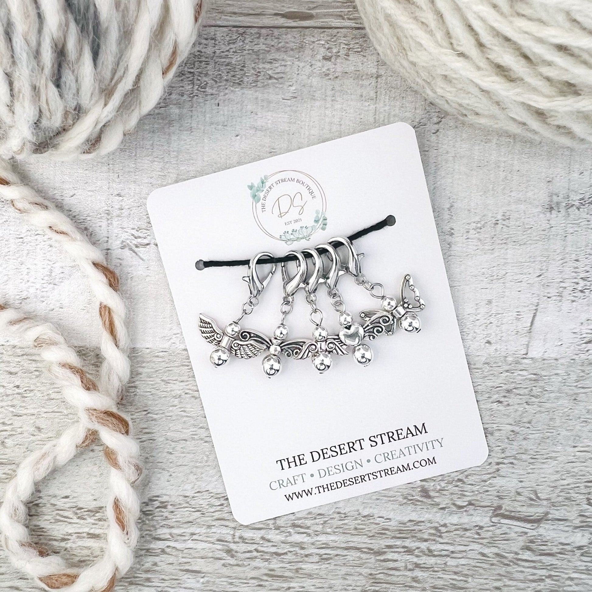 Fairy Stitch Markers Set - Knitting and Crochet - The Desert Stream Stitch