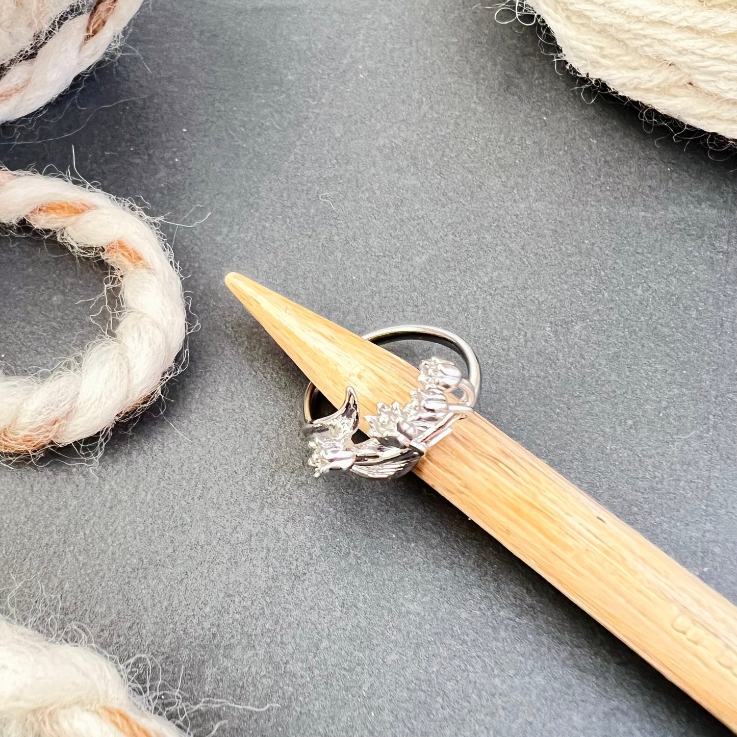 Flower Adjustable Tension Ring - The Desert Stream Stitch