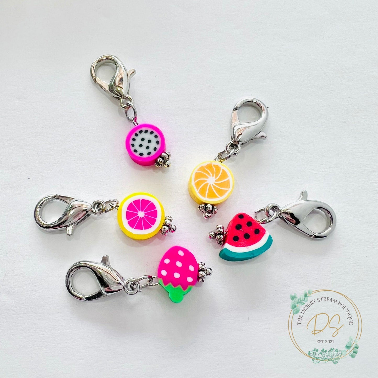 Fruit Stitch Markers Set - Knitting and Crochet - The Desert Stream Stitch