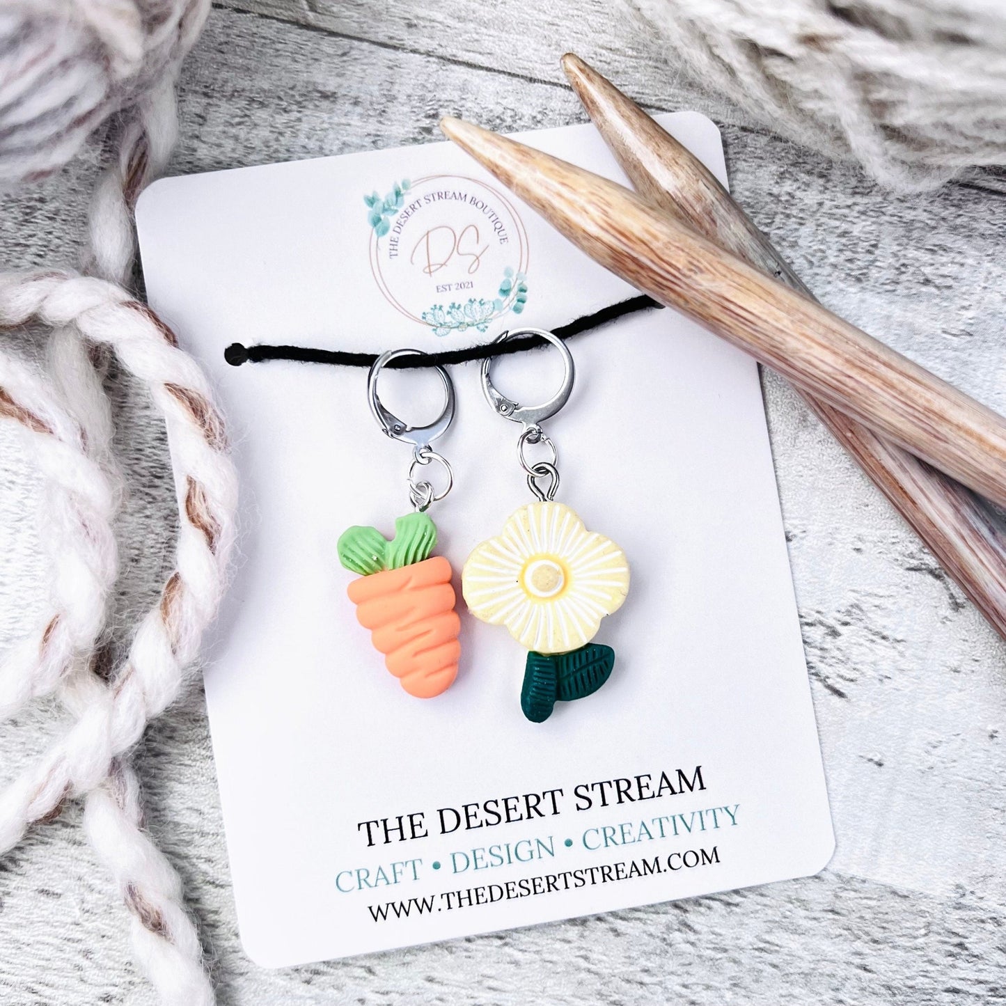 Garden Stitch Markers - The Desert Stream Stitch