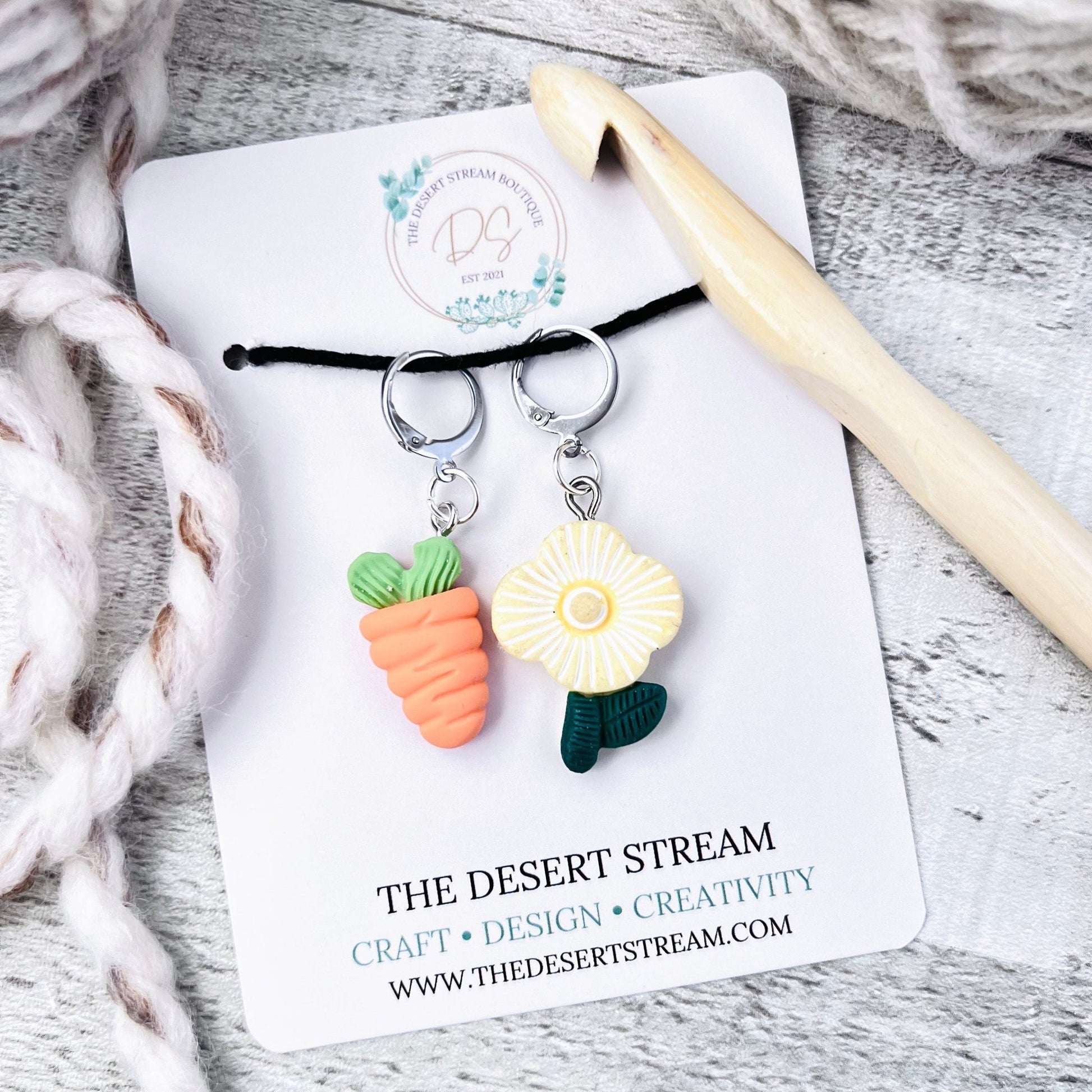 Garden Stitch Markers - The Desert Stream Stitch