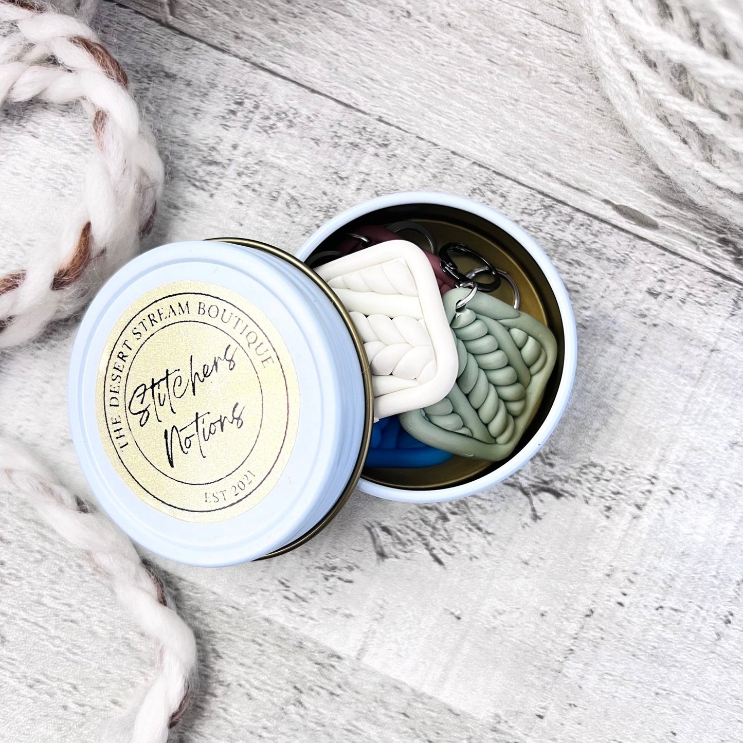 Granny Square Stitch Markers - The Desert Stream Stitch