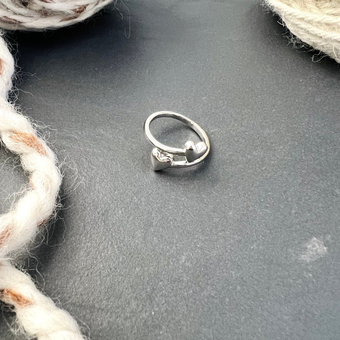 Heart Adjustable Tension Ring - The Desert Stream Stitch