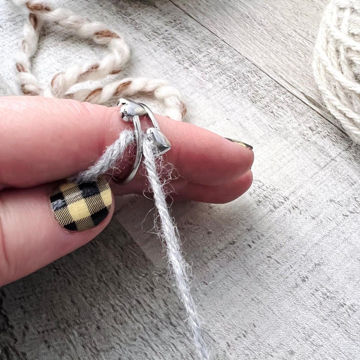 Heart Adjustable Tension Ring - The Desert Stream Stitch
