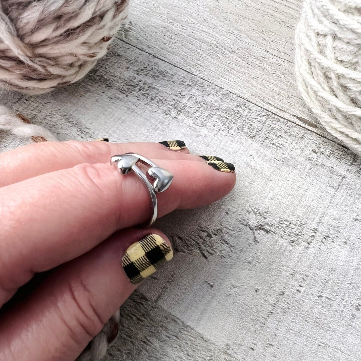 Heart Adjustable Tension Ring - The Desert Stream Stitch