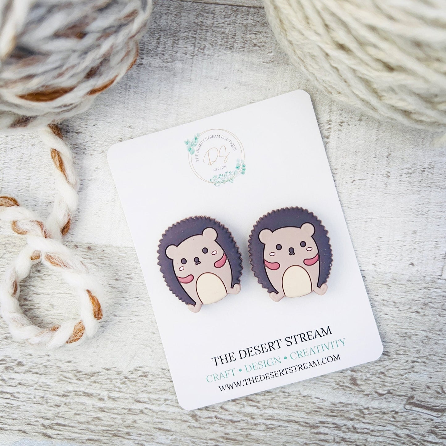 Hedgehog Stitch Stoppers Knitting Needle Point Protectors - The Desert Stream Stitch
