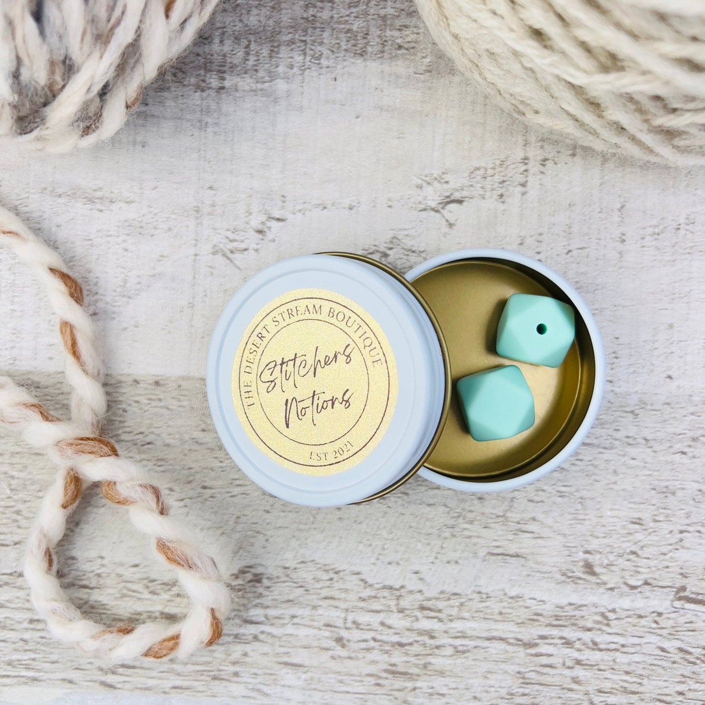 Hexagon Stitch Stoppers Knitting Needle Point Protectors - The Desert Stream Stitch