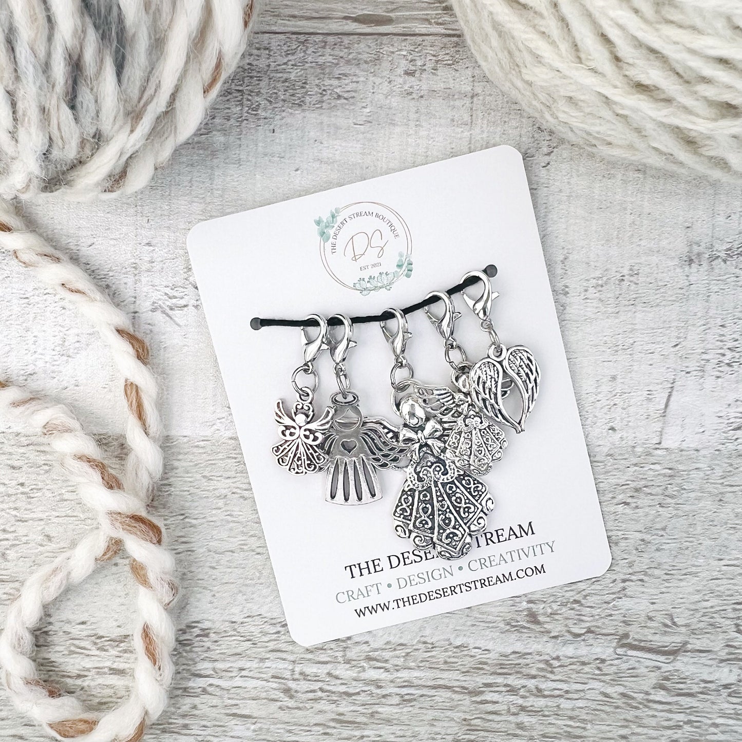 Angel Wings Stitch Markers Set - Knitting and Crochet