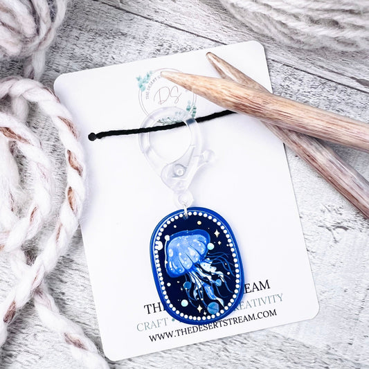 Jellyfish Jumbo Stitch Marker - The Desert Stream Stitch
