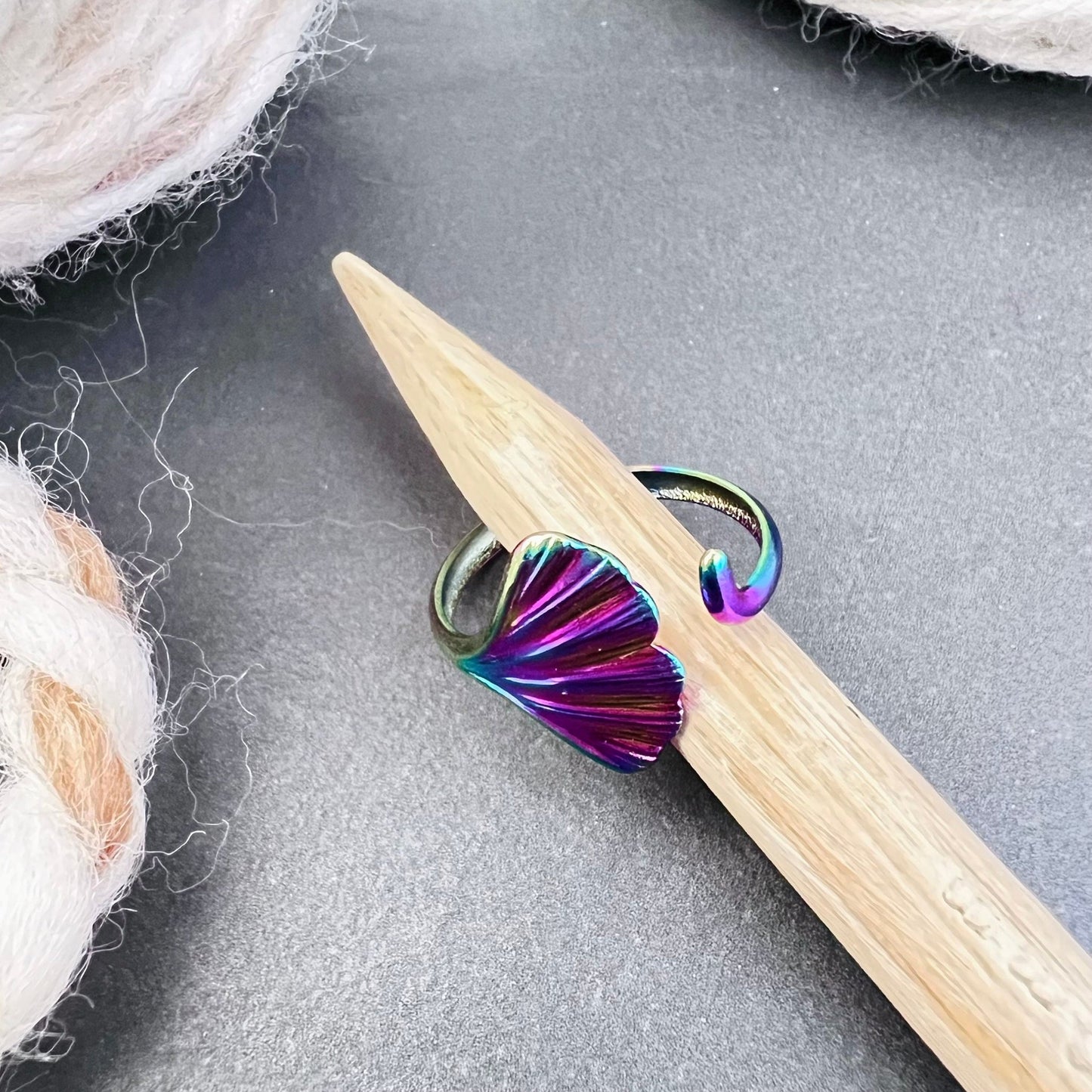Mermaid Tail Adjustable Tension Ring - The Desert Stream Stitch
