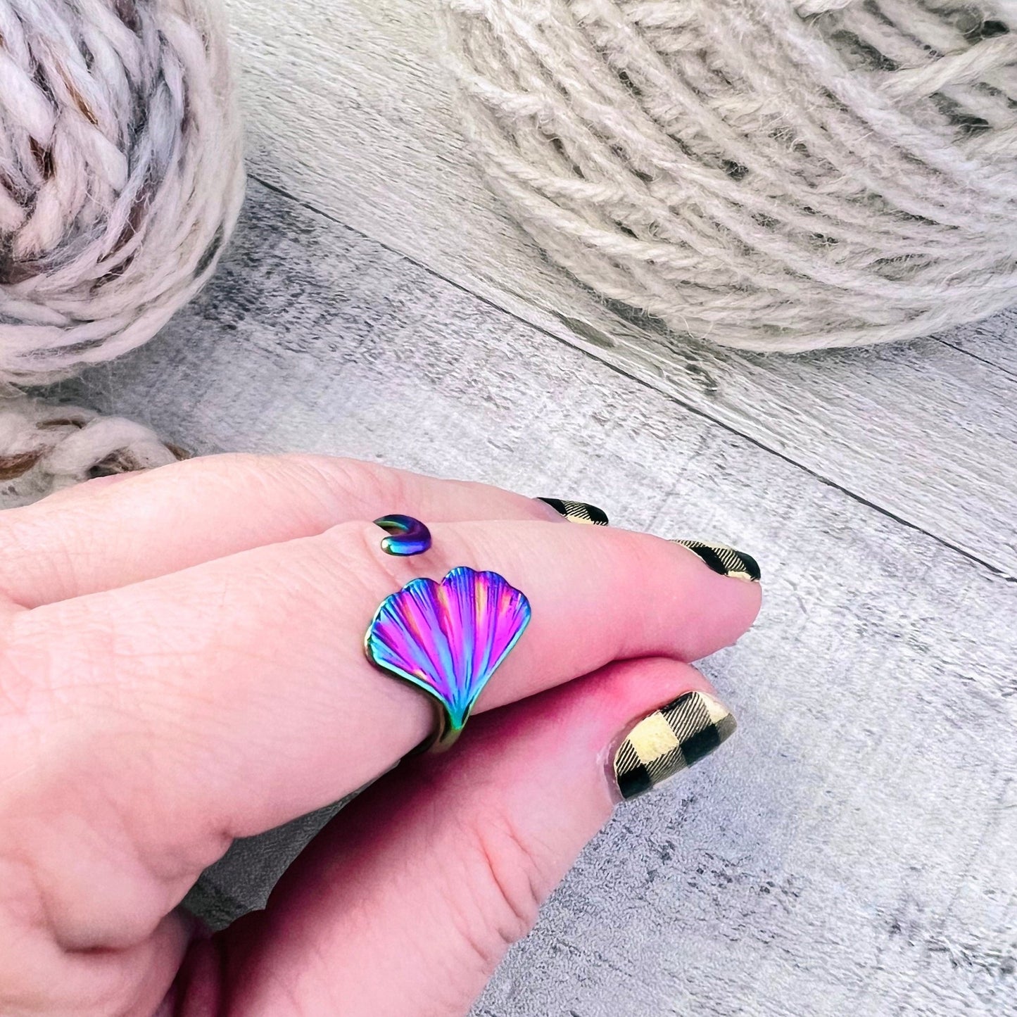 Mermaid Tail Adjustable Tension Ring - The Desert Stream Stitch