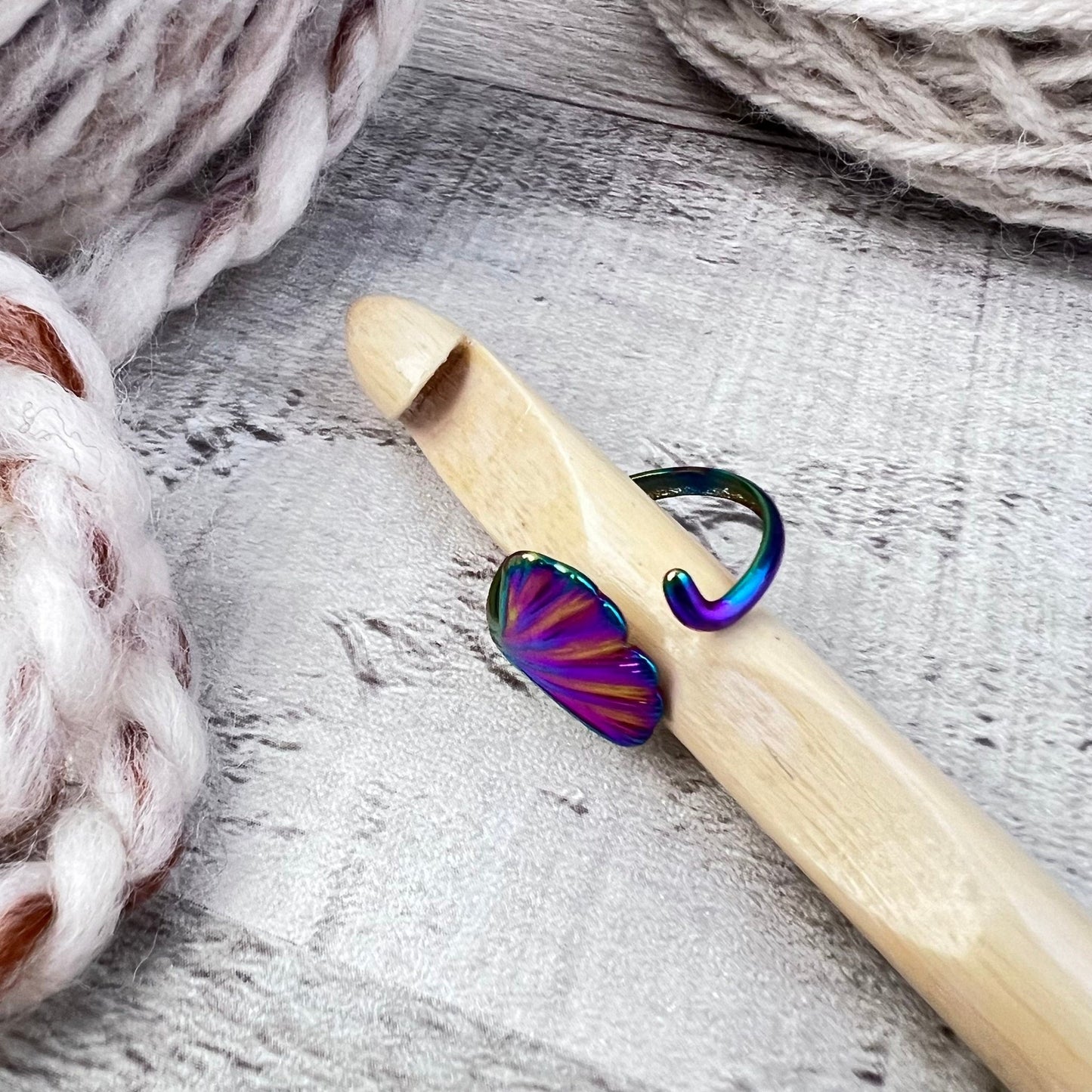 Mermaid Tail Adjustable Tension Ring - The Desert Stream Stitch