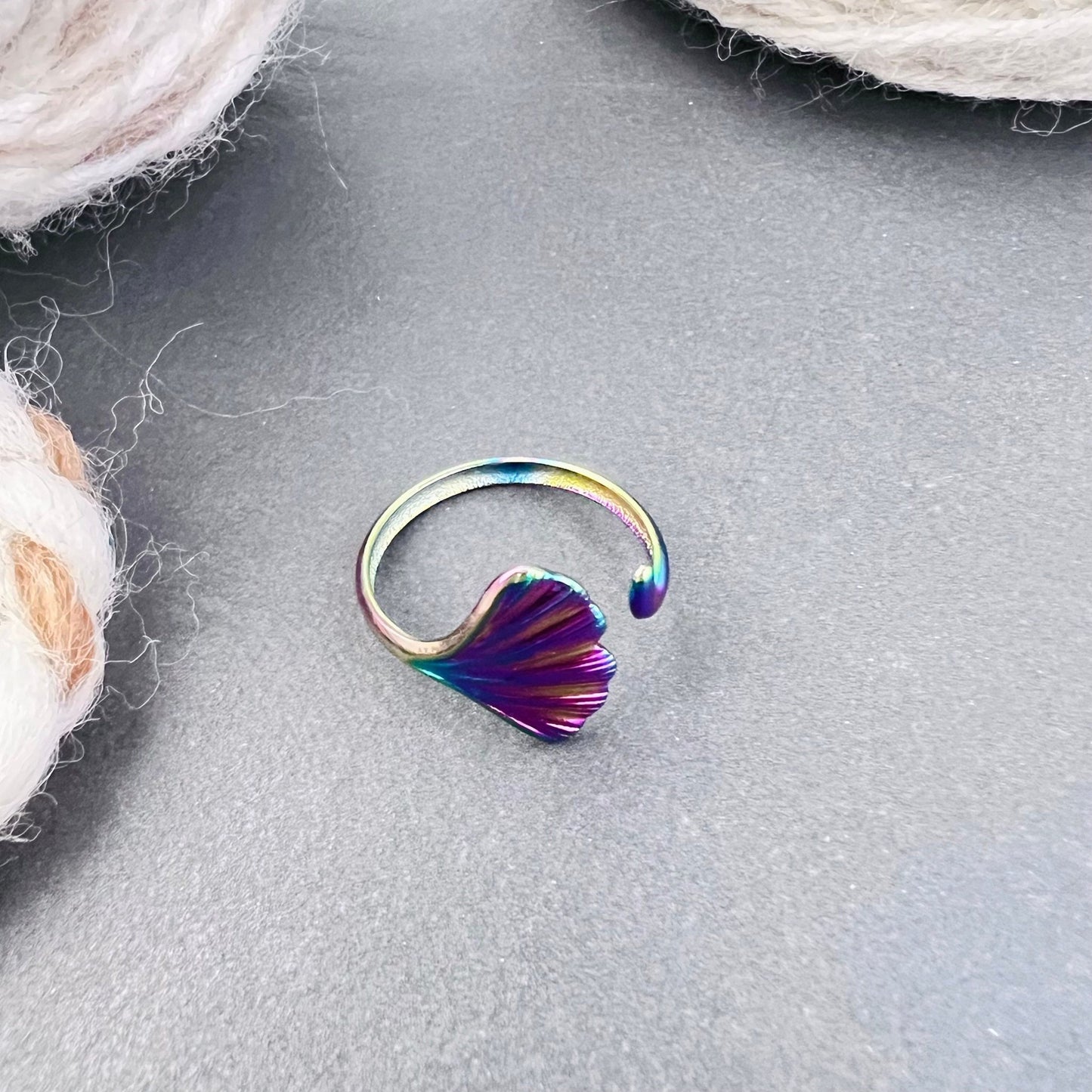 Mermaid Tail Adjustable Tension Ring - The Desert Stream Stitch